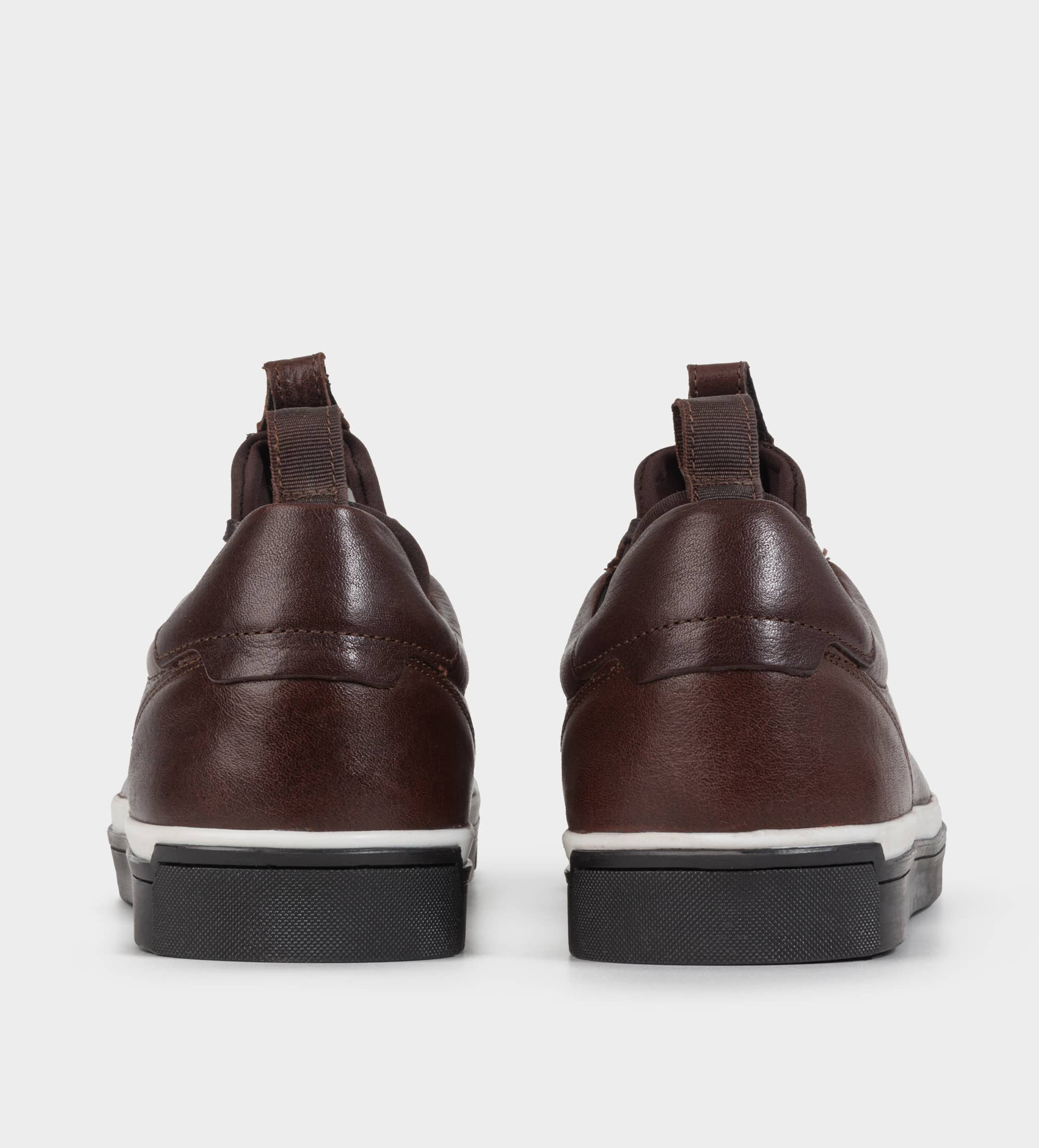 SNEAKER CALCETÍN HERMÉTICO PIEL CAFÉ