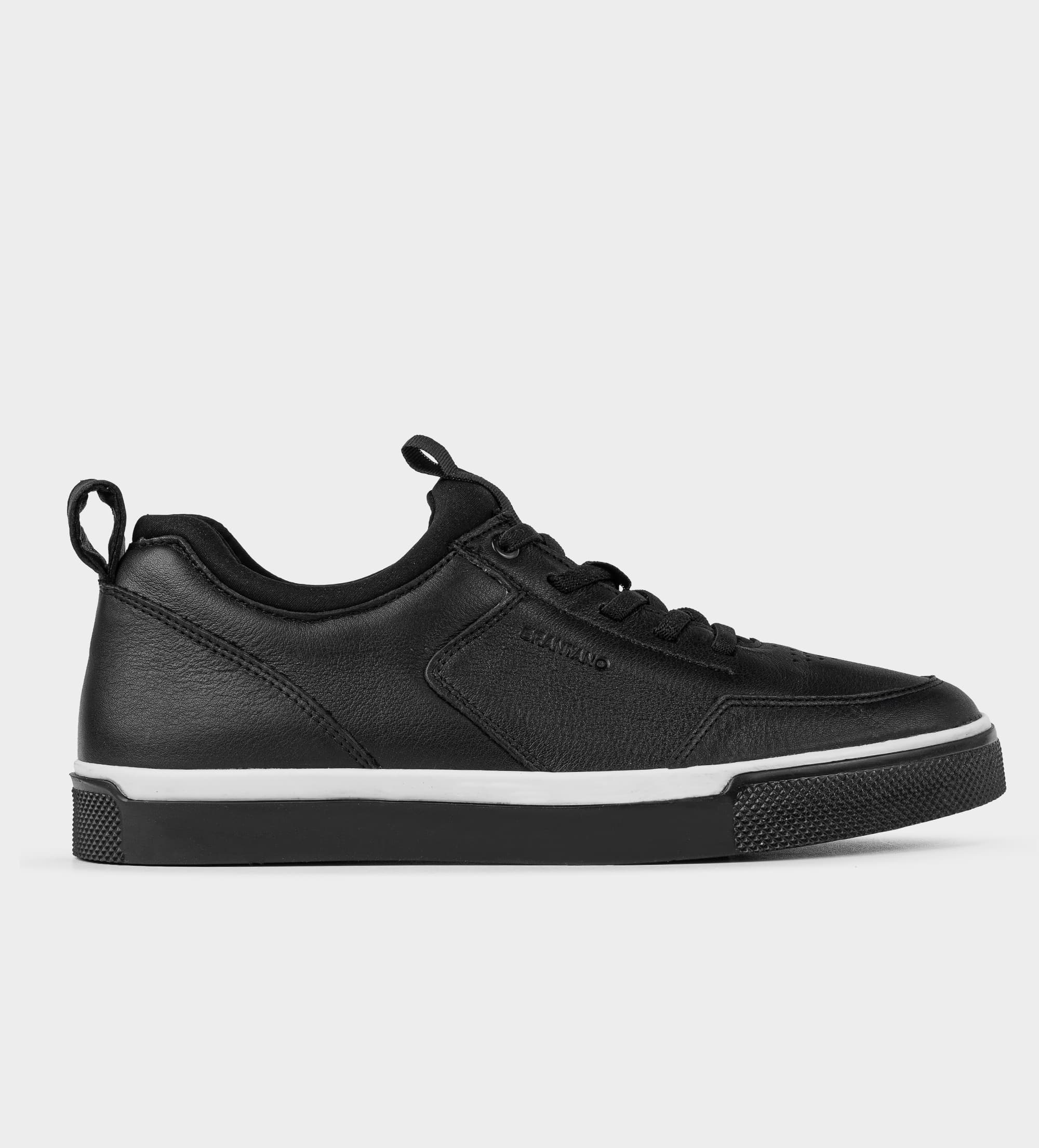 SNEAKERS CASUAL CALCETÍN PIEL NEGRO