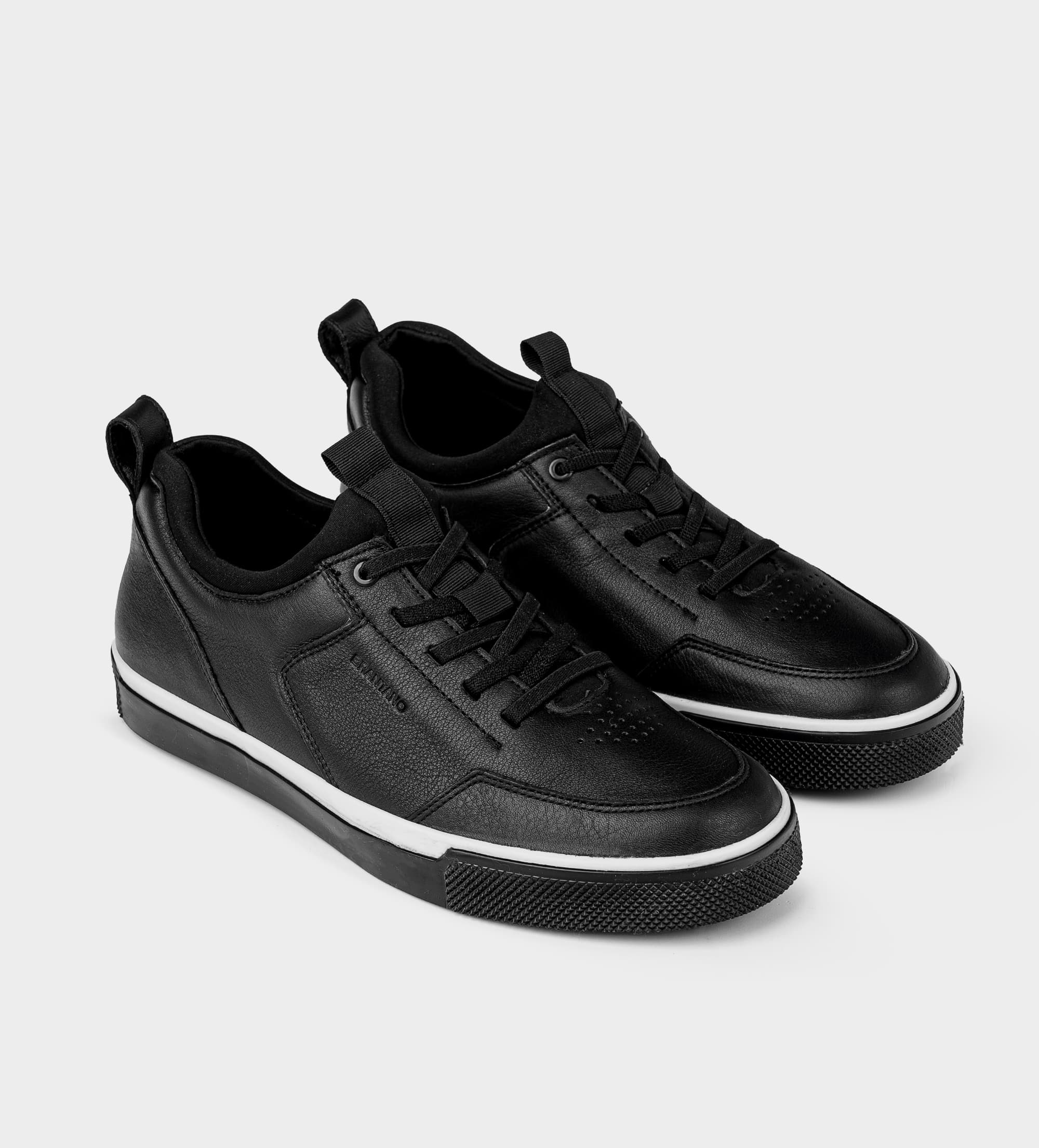 SNEAKERS CASUAL CALCETÍN PIEL NEGRO