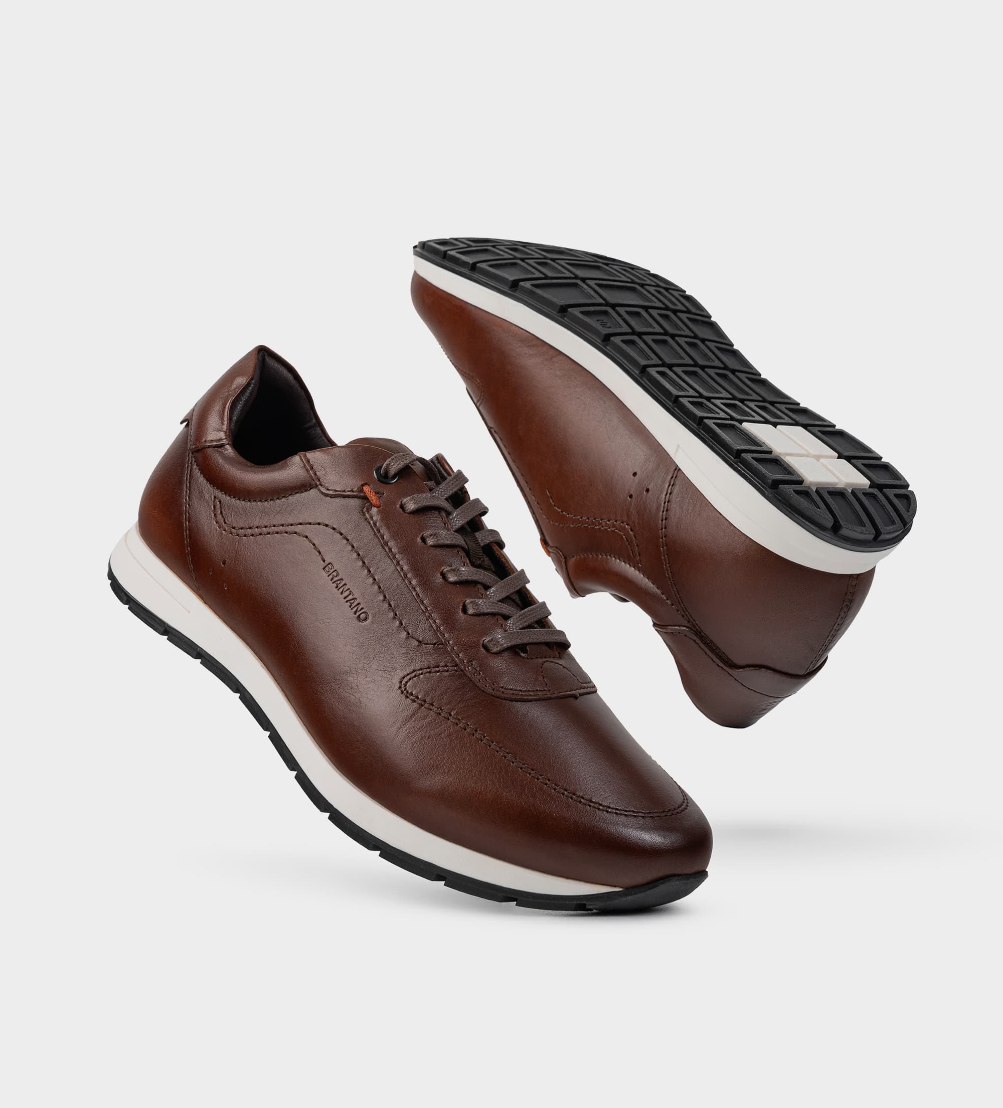 SNEAKER CASUAL PIEL CAFÉ
