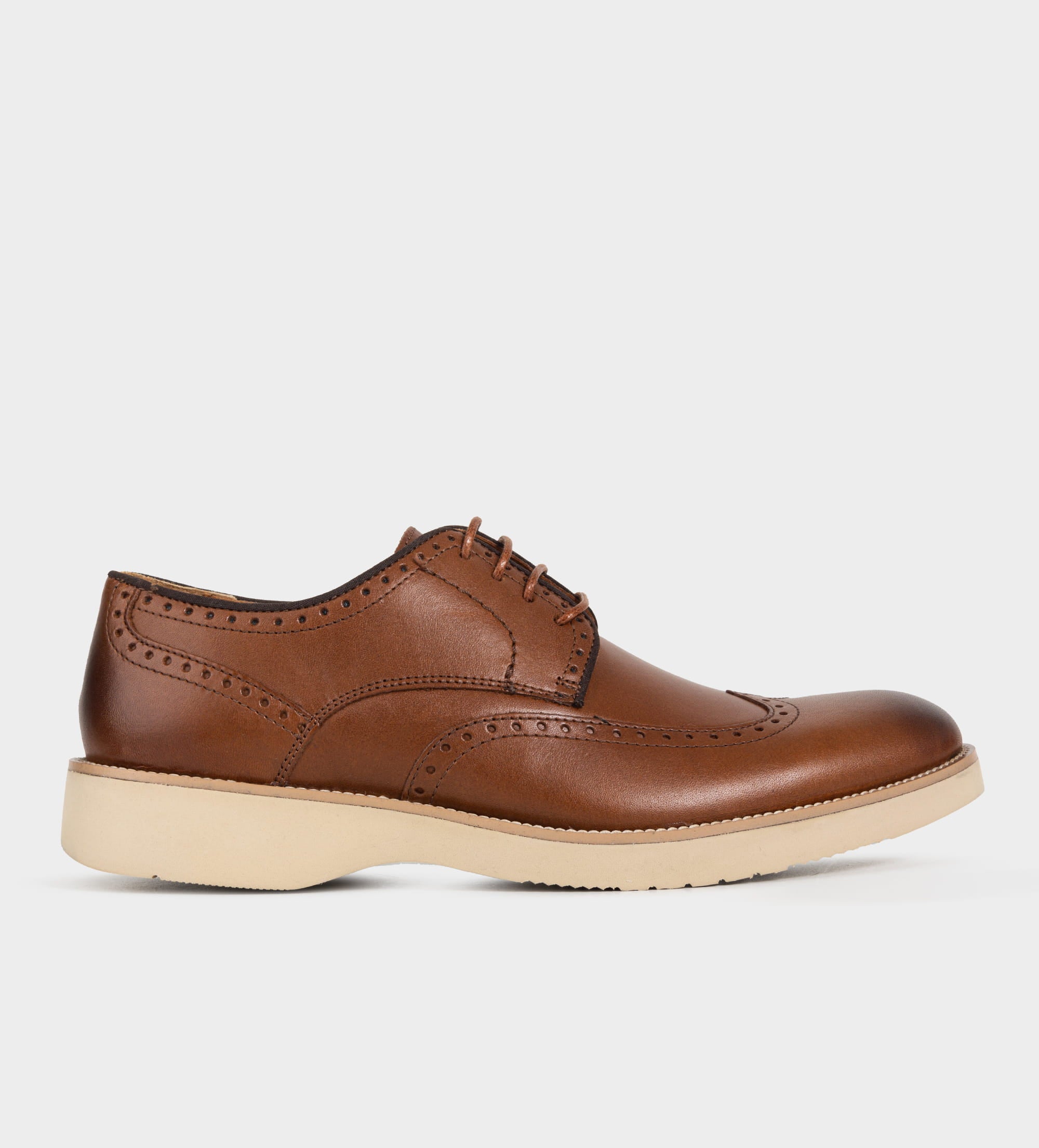 ZAPATO DERBY WINGTIP PIEL MIEL