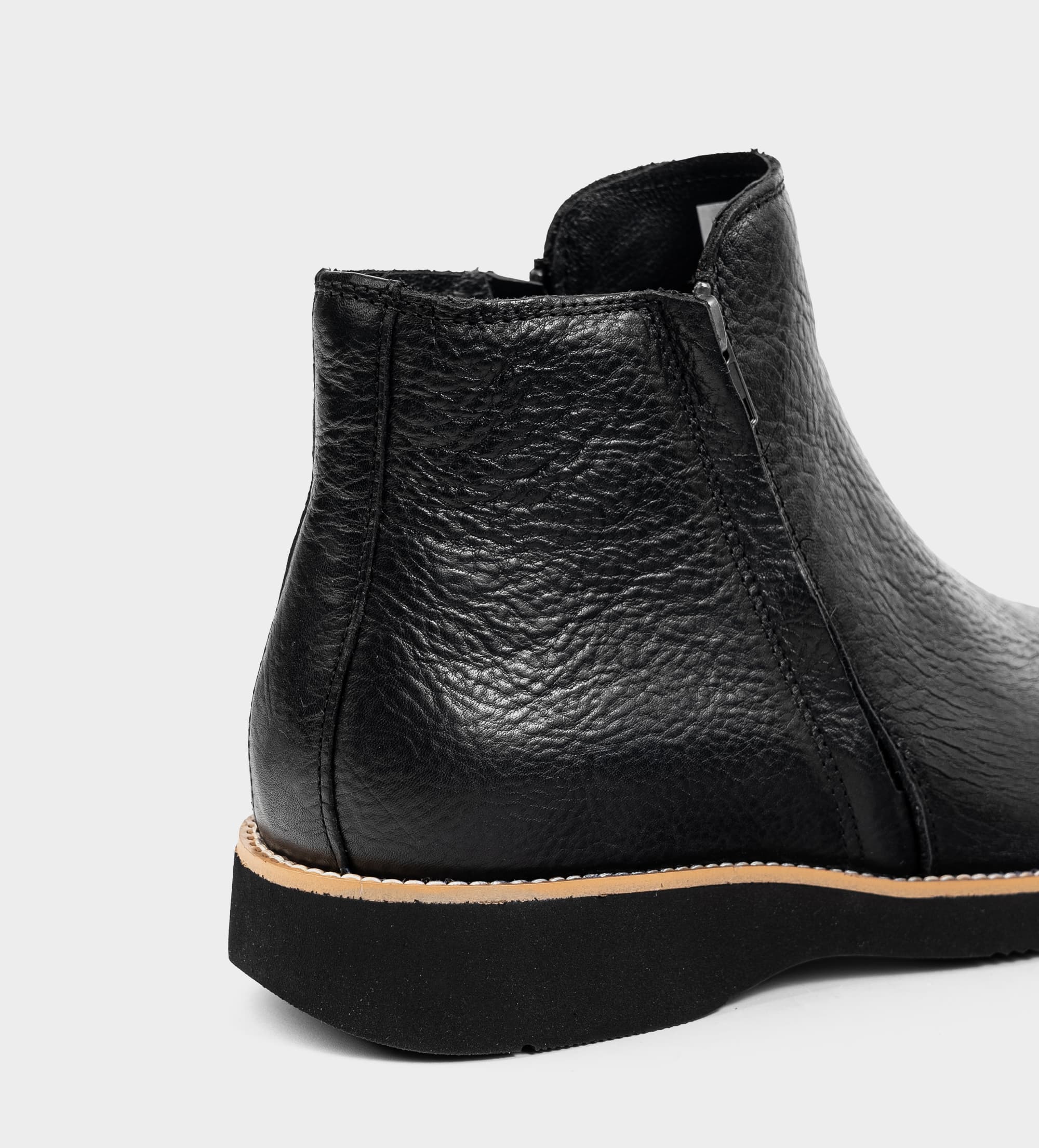 BOTÍN CIERRE PIEL NEGRO