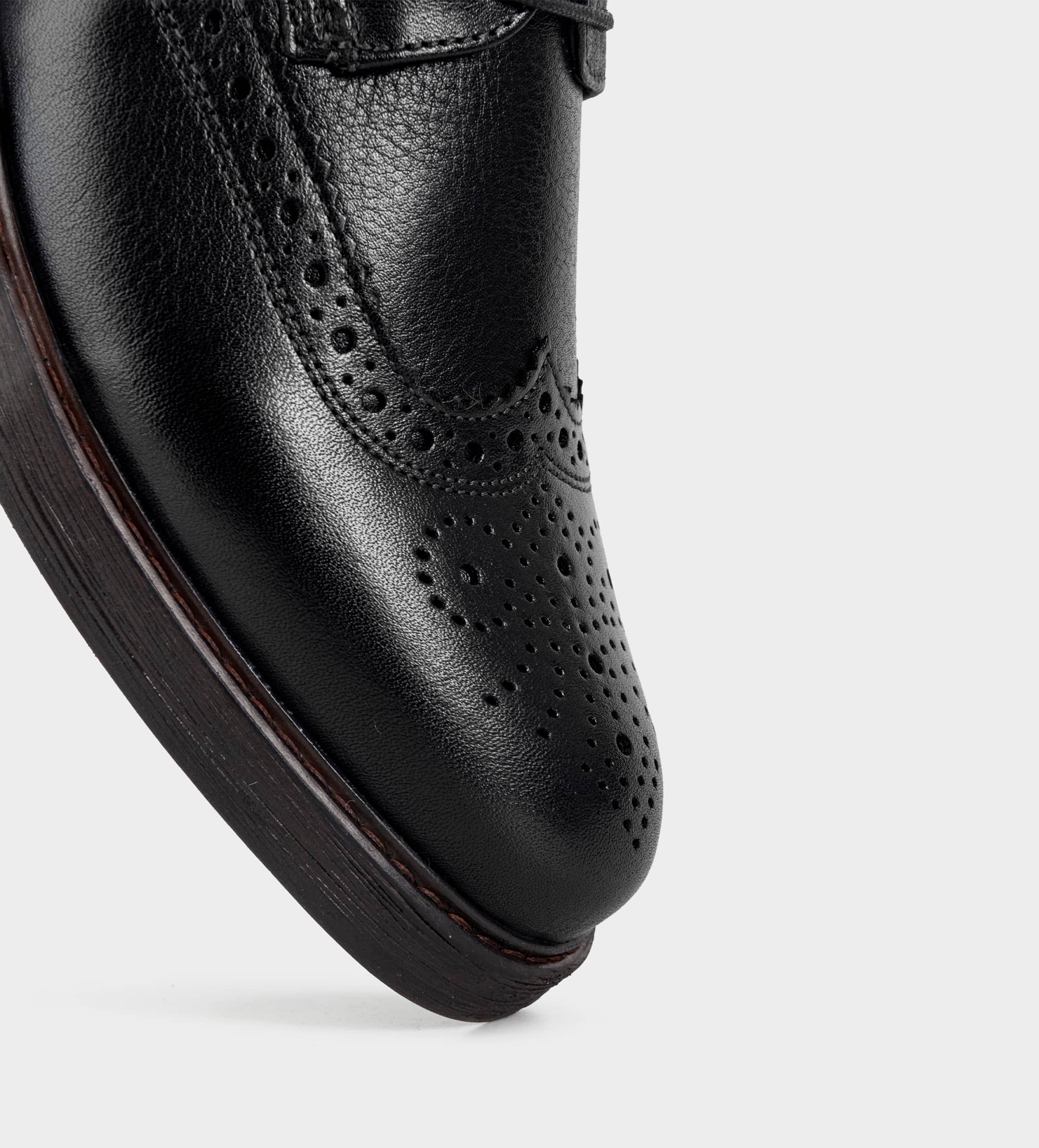 DERBY WINGTIP PIEL NEGRO