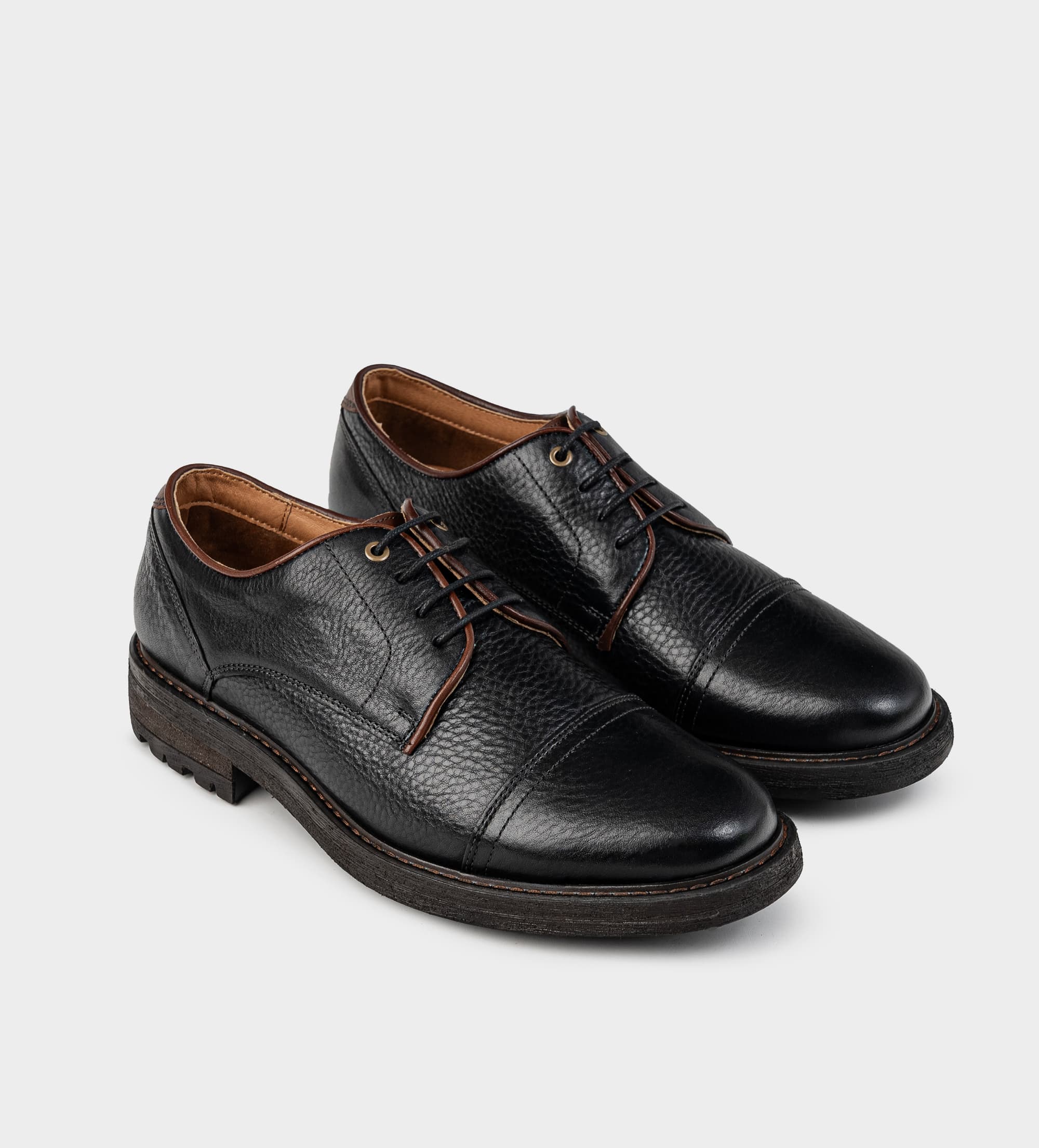 ZAPATO DERBY PIEL PREMIUM NEGRO