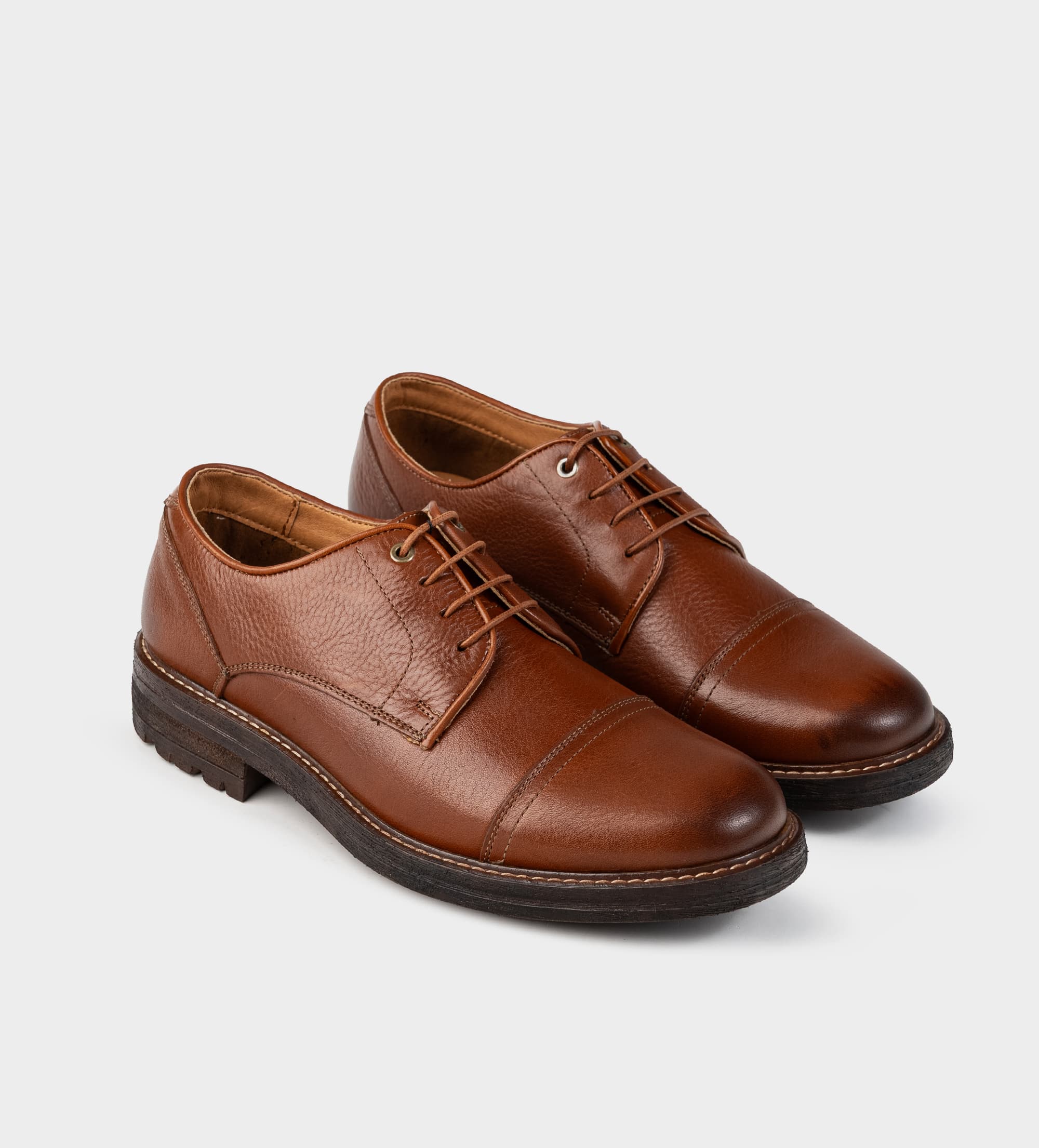 ZAPATO DERBY PIEL PREMIUM MIEL