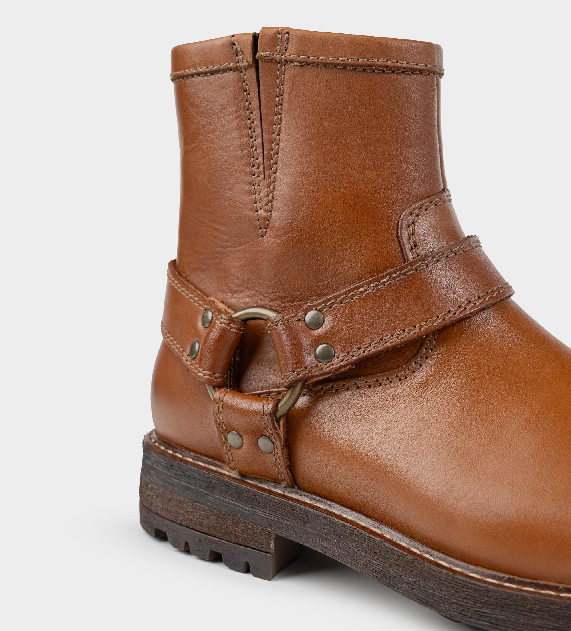 BOTA BIKER PIEL MIEL
