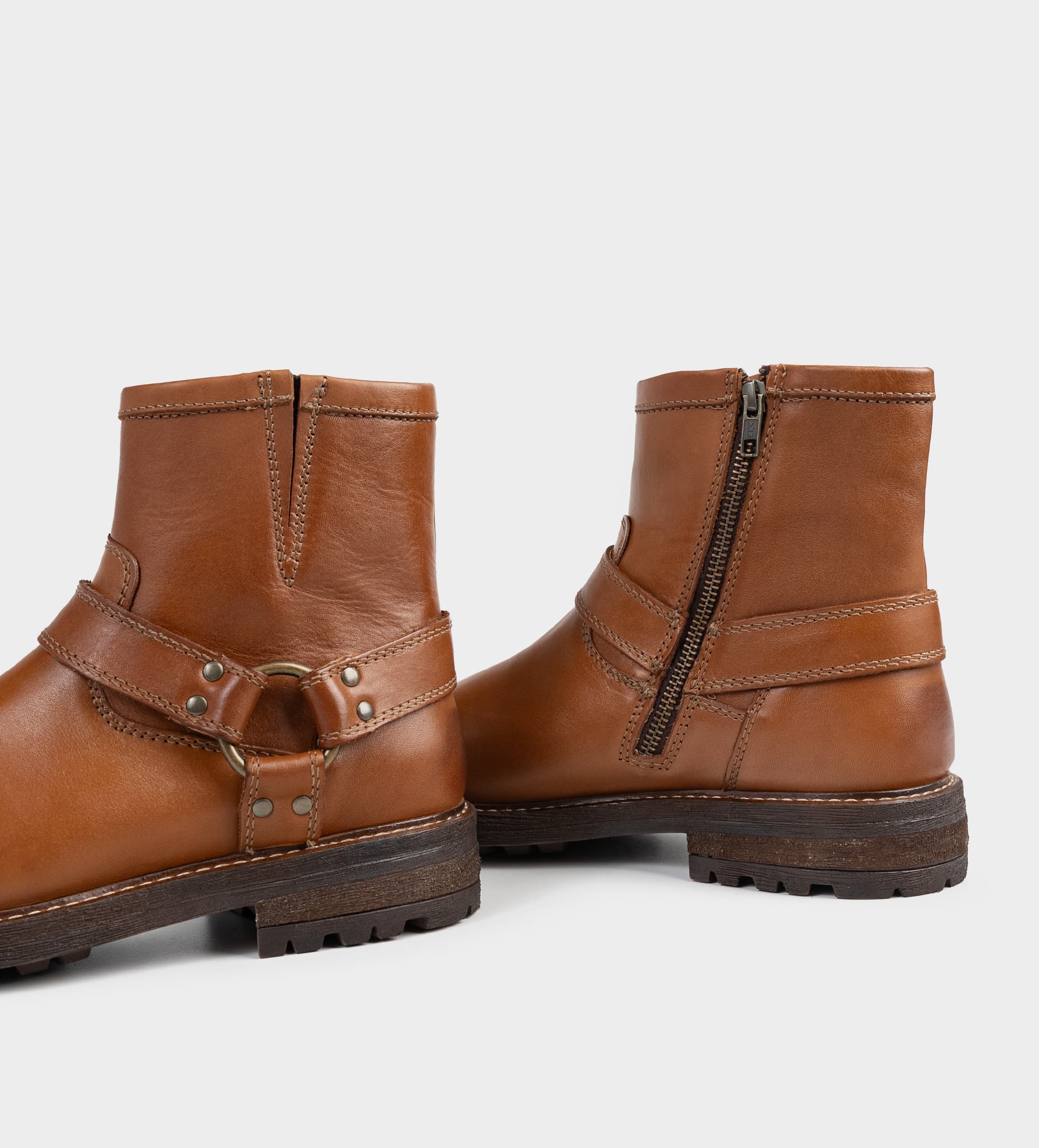 BOTA BIKER PIEL MIEL