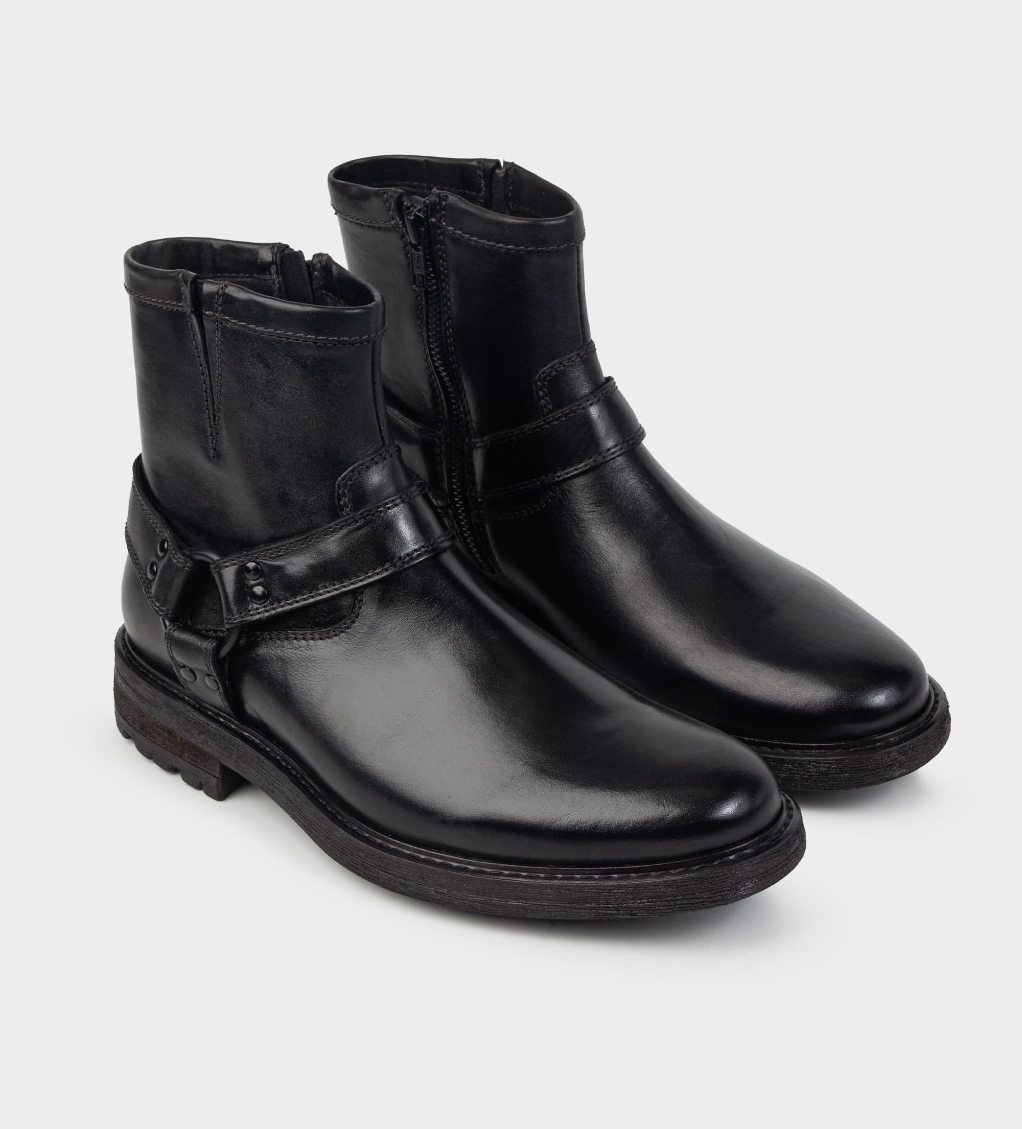 BOTA BIKER PIEL NEGRO