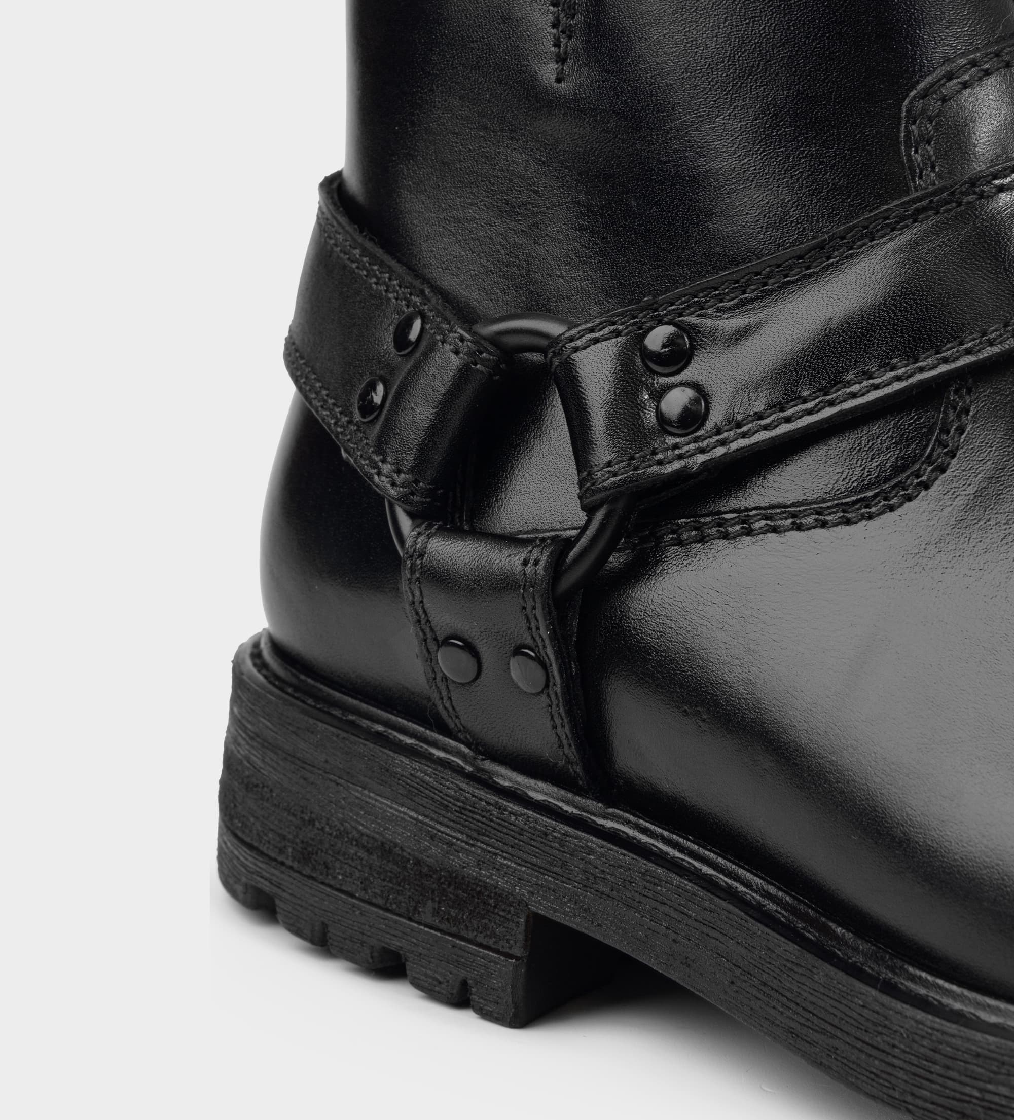 BOTA BIKER PIEL NEGRO