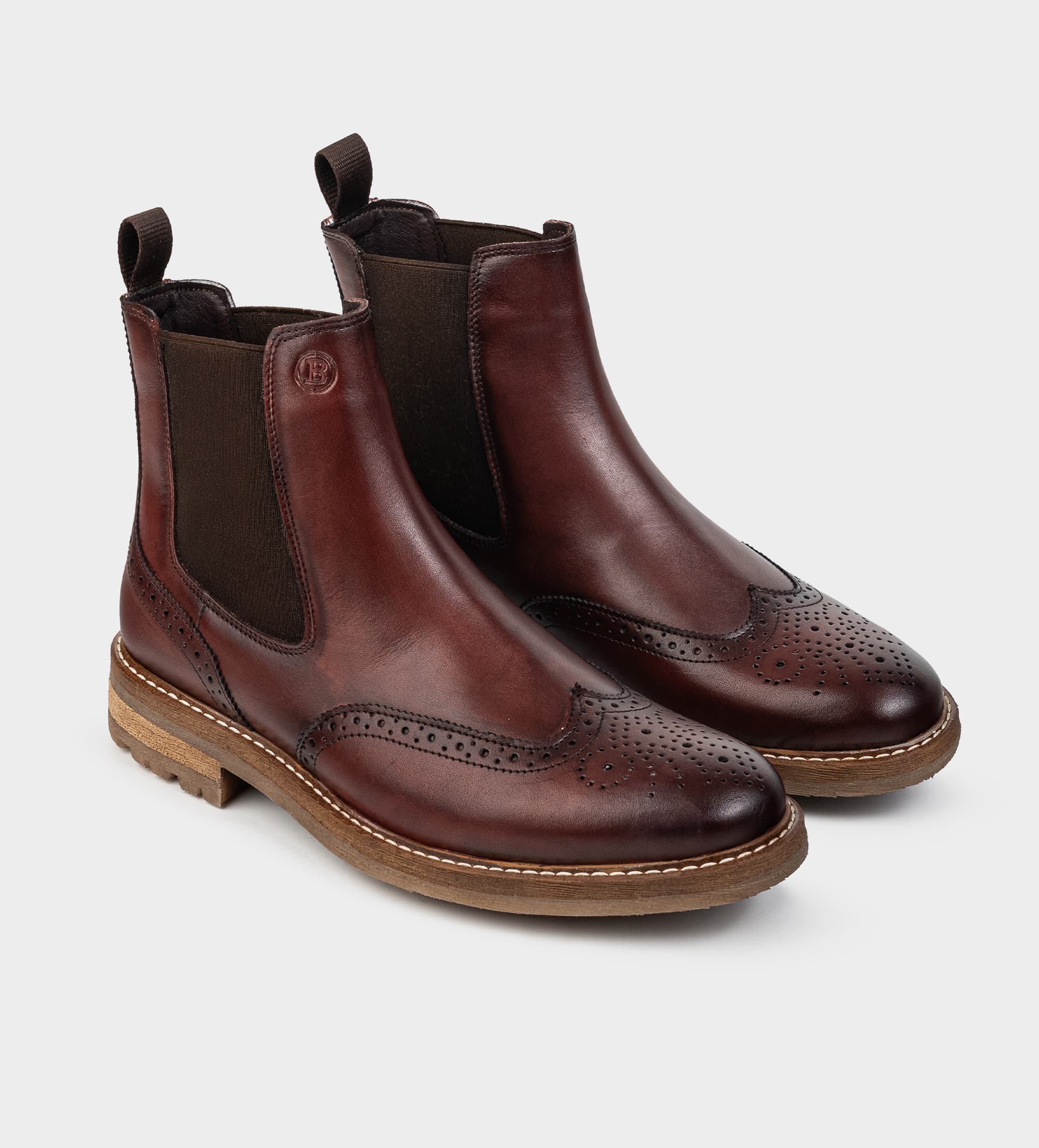 BOTA CHELSEA BROGUE PIEL VINO