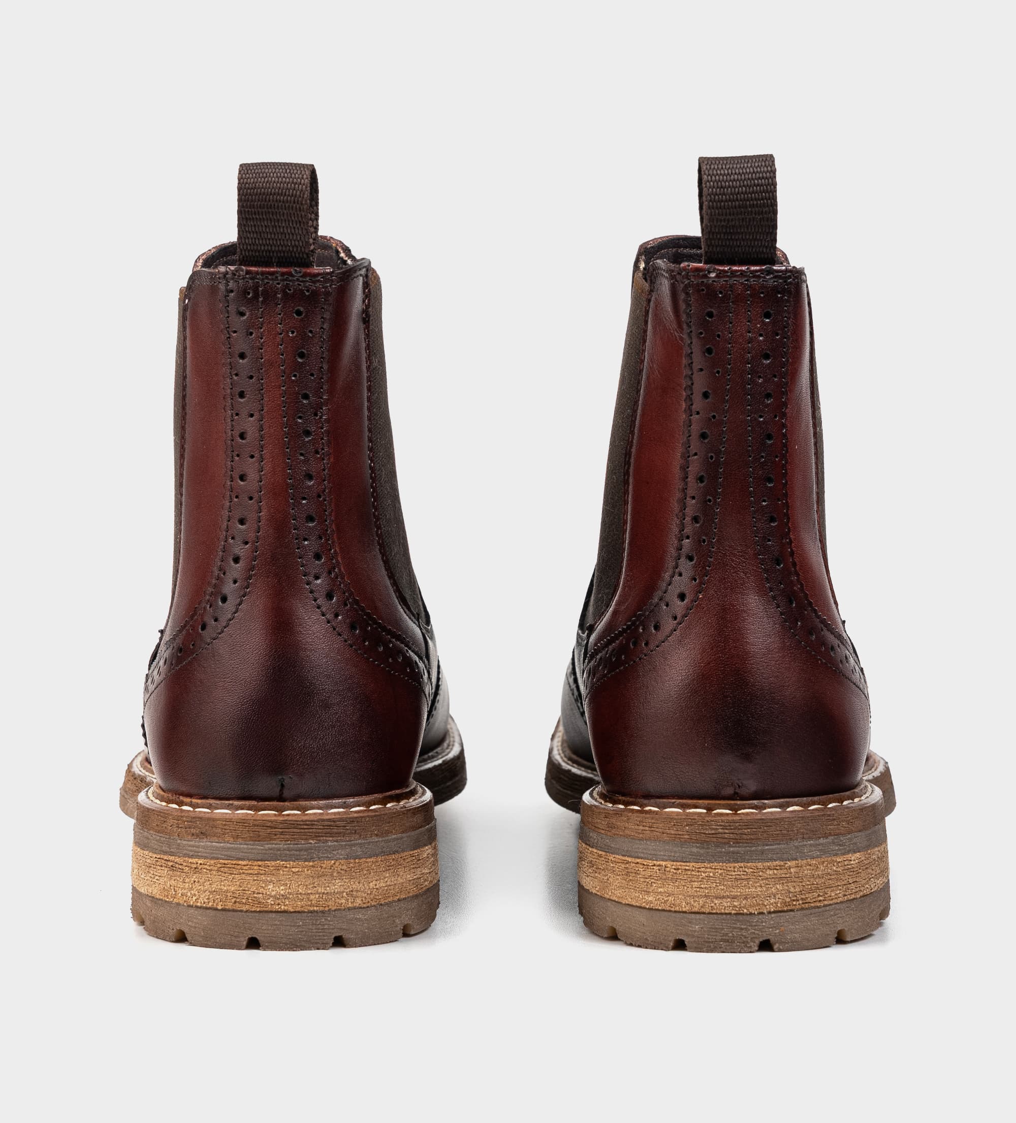 BOTA CHELSEA BROGUE PIEL VINO