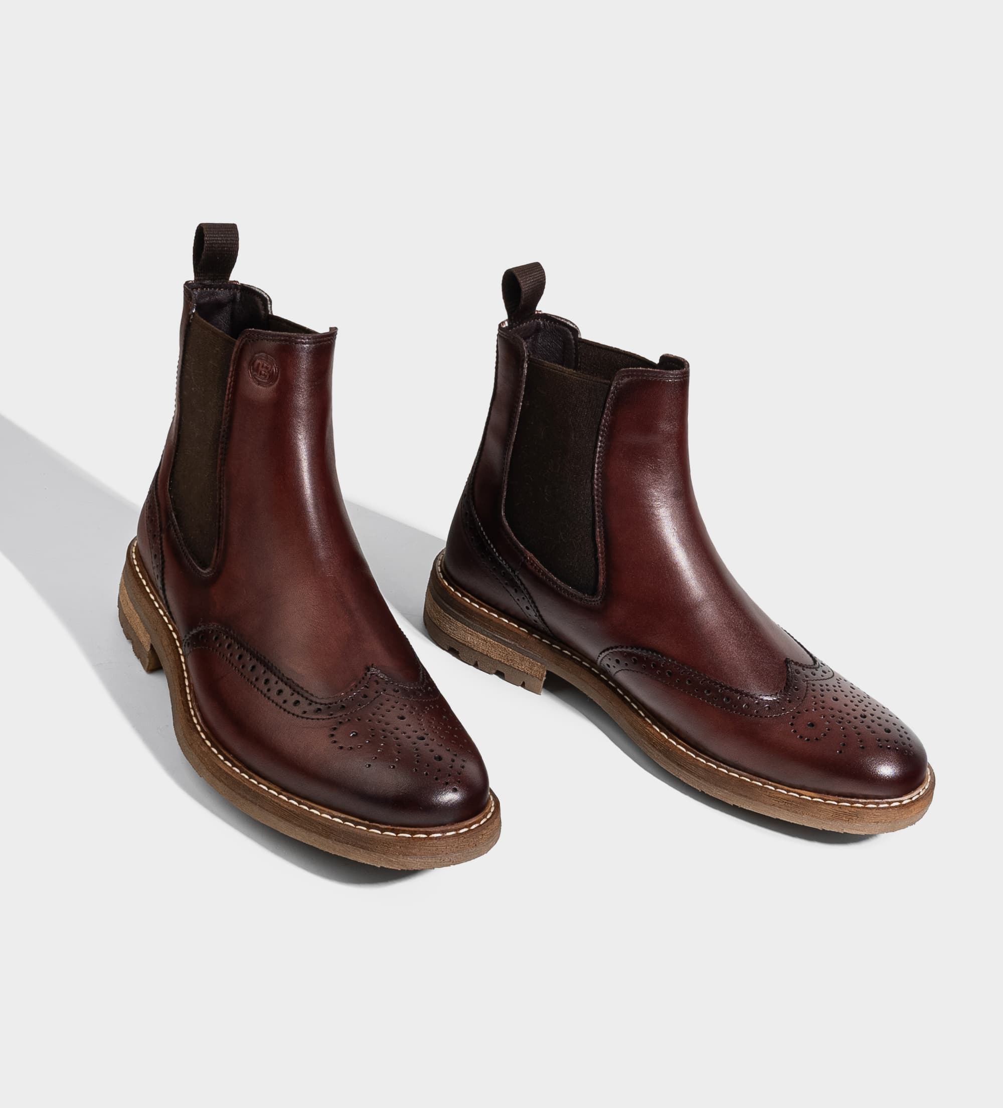 BOTA CHELSEA BROGUE PIEL VINO