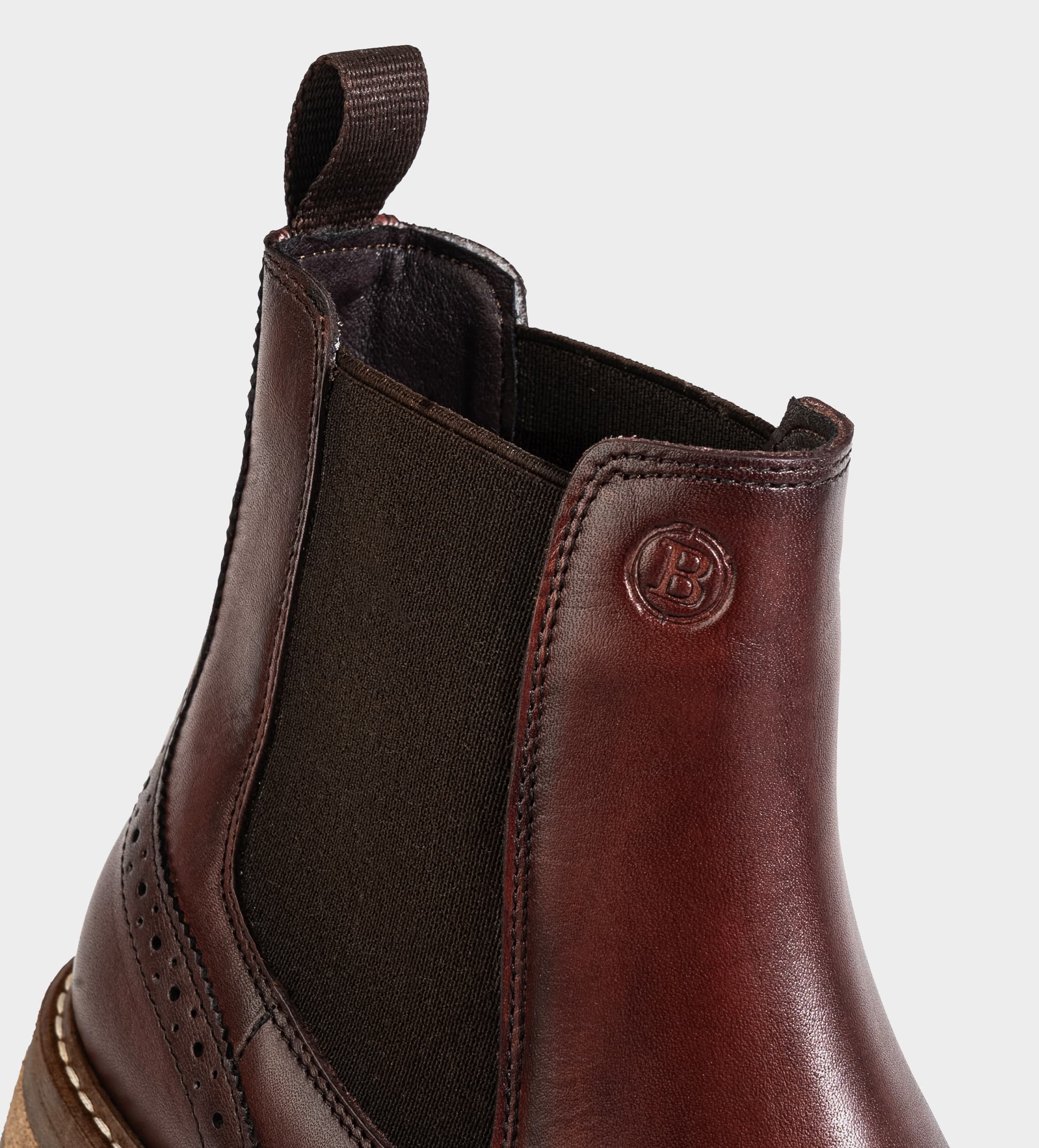 BOTA CHELSEA BROGUE PIEL VINO