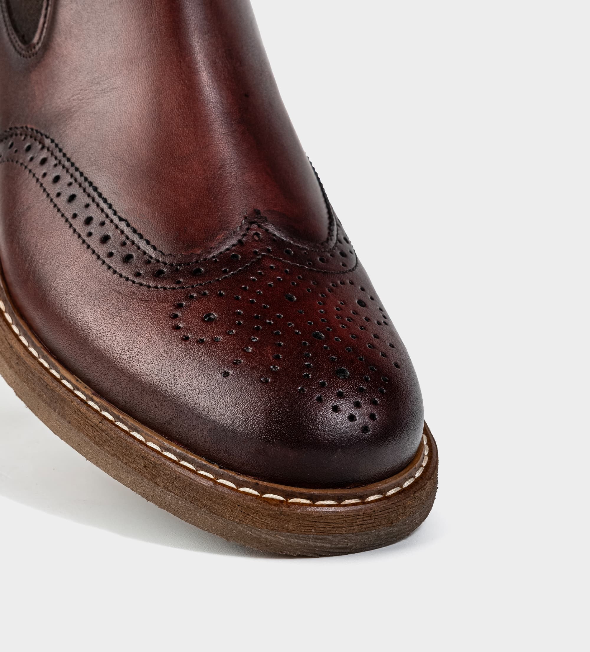 BOTA CHELSEA BROGUE PIEL VINO