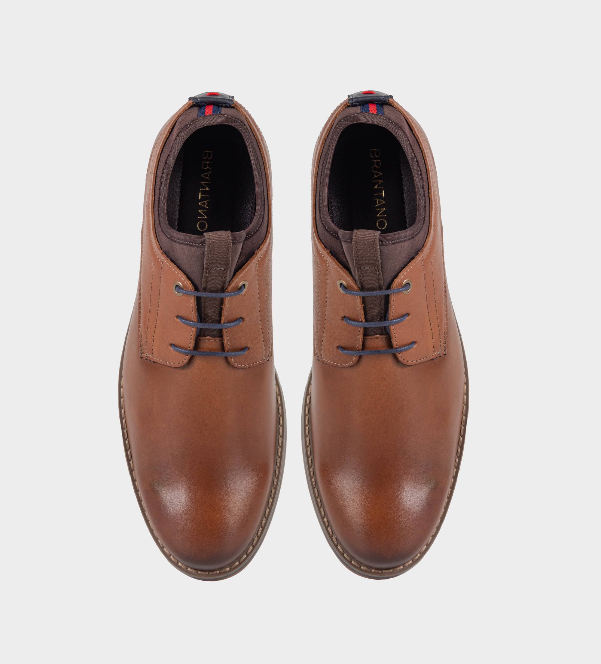DERBY CALCETÍN PIEL CAFÉ