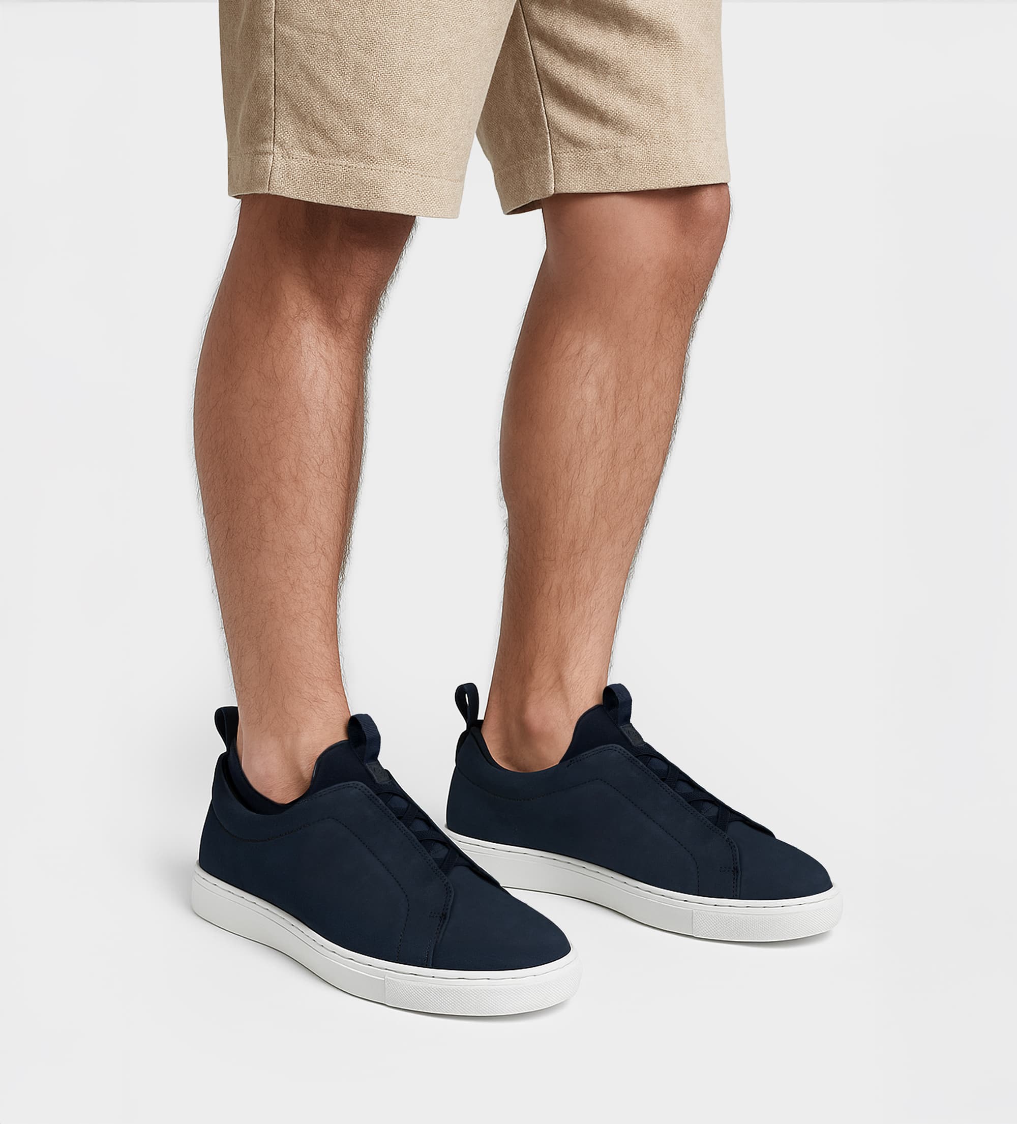 SNEAKER SLIP ON NOBUCK AZUL