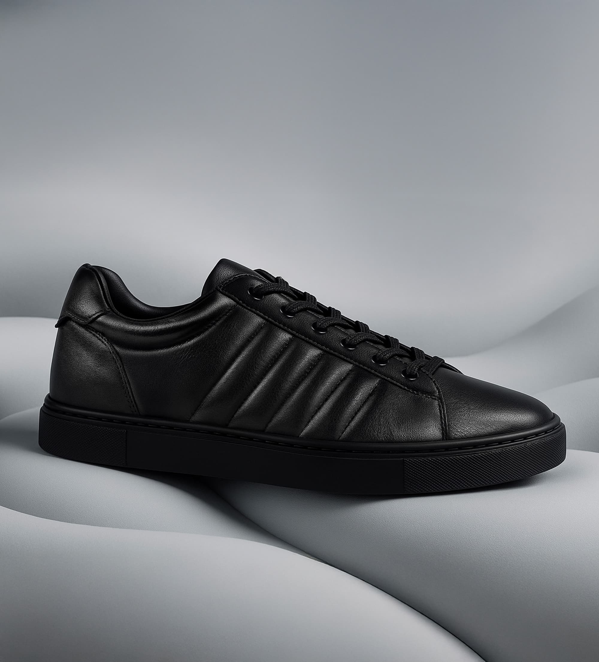 SNEAKER CASUAL PIEL NEGRO