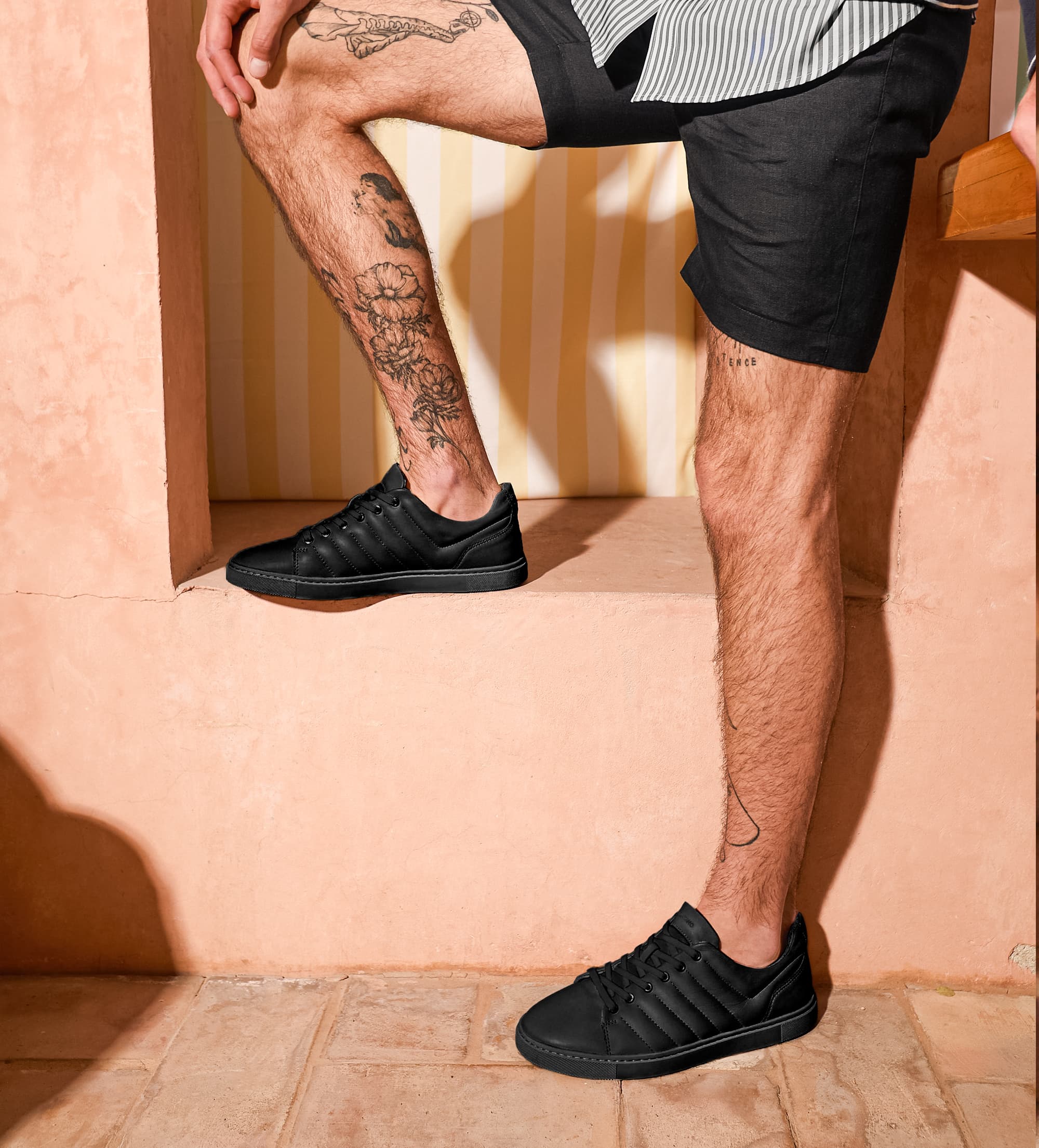 SNEAKER CASUAL PIEL NEGRO