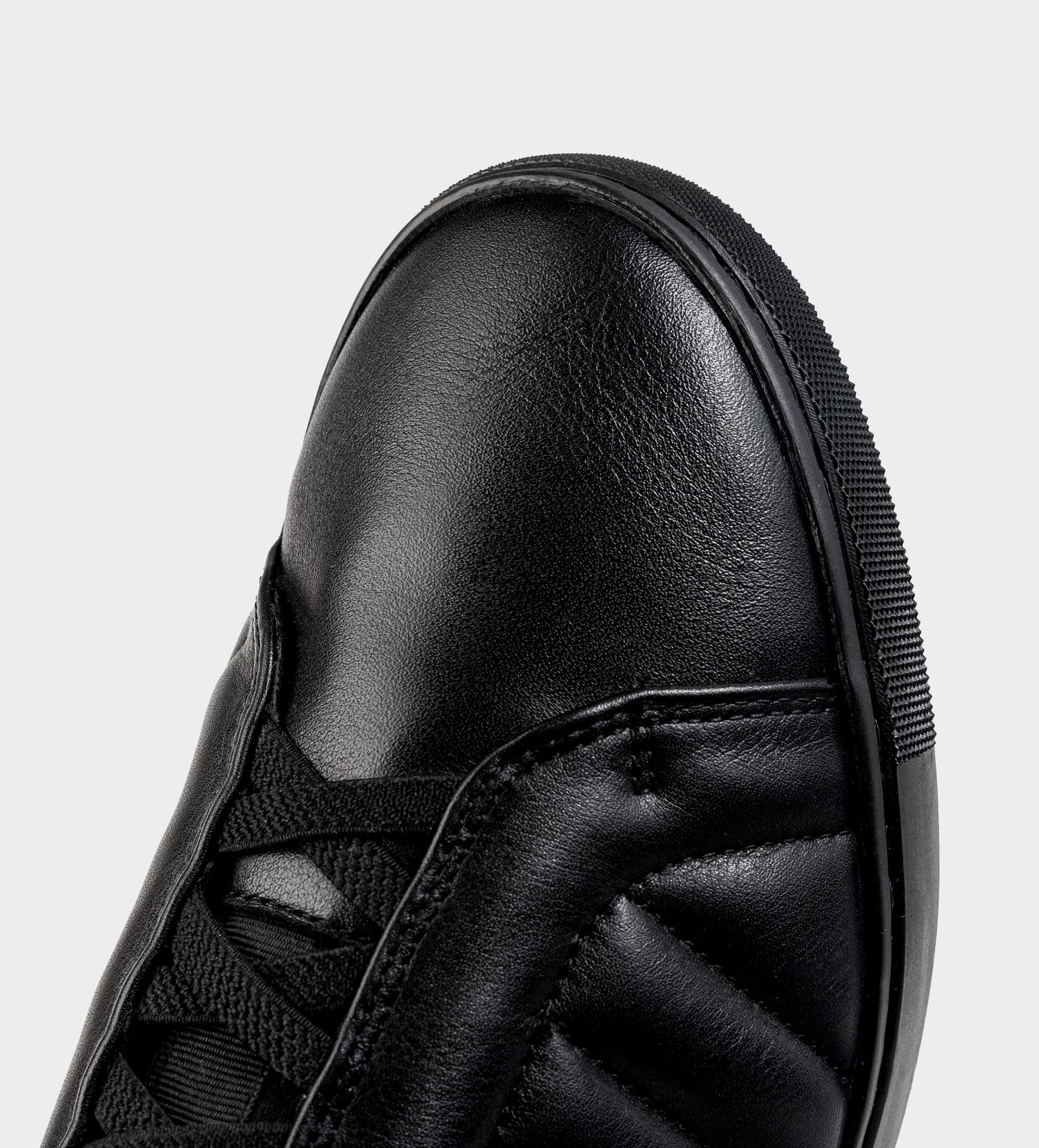 SNEAKER CASUAL CALCETÍN SLIP ON PIEL NEGRO