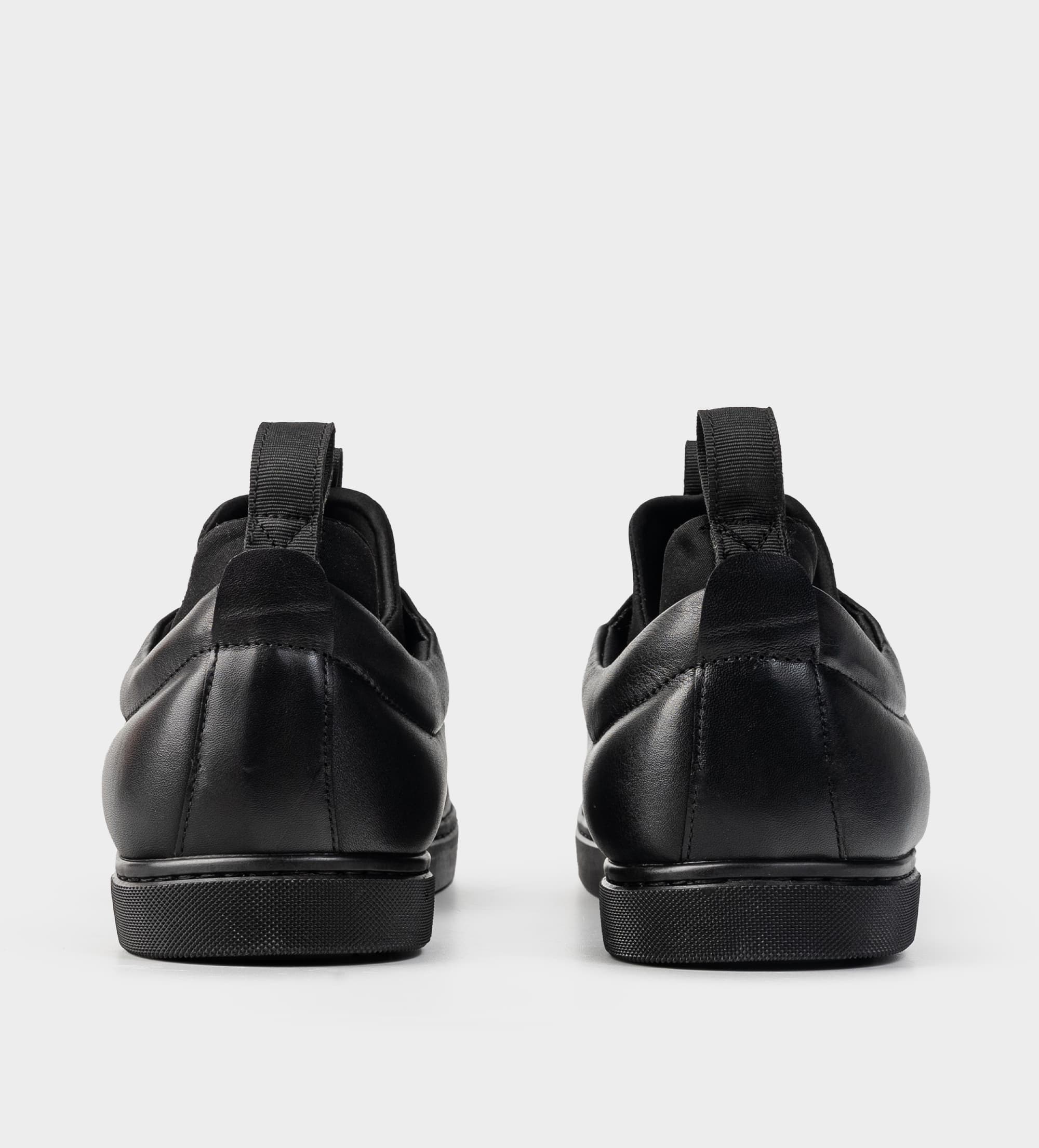 SNEAKER CASUAL CALCETÍN SLIP ON PIEL NEGRO