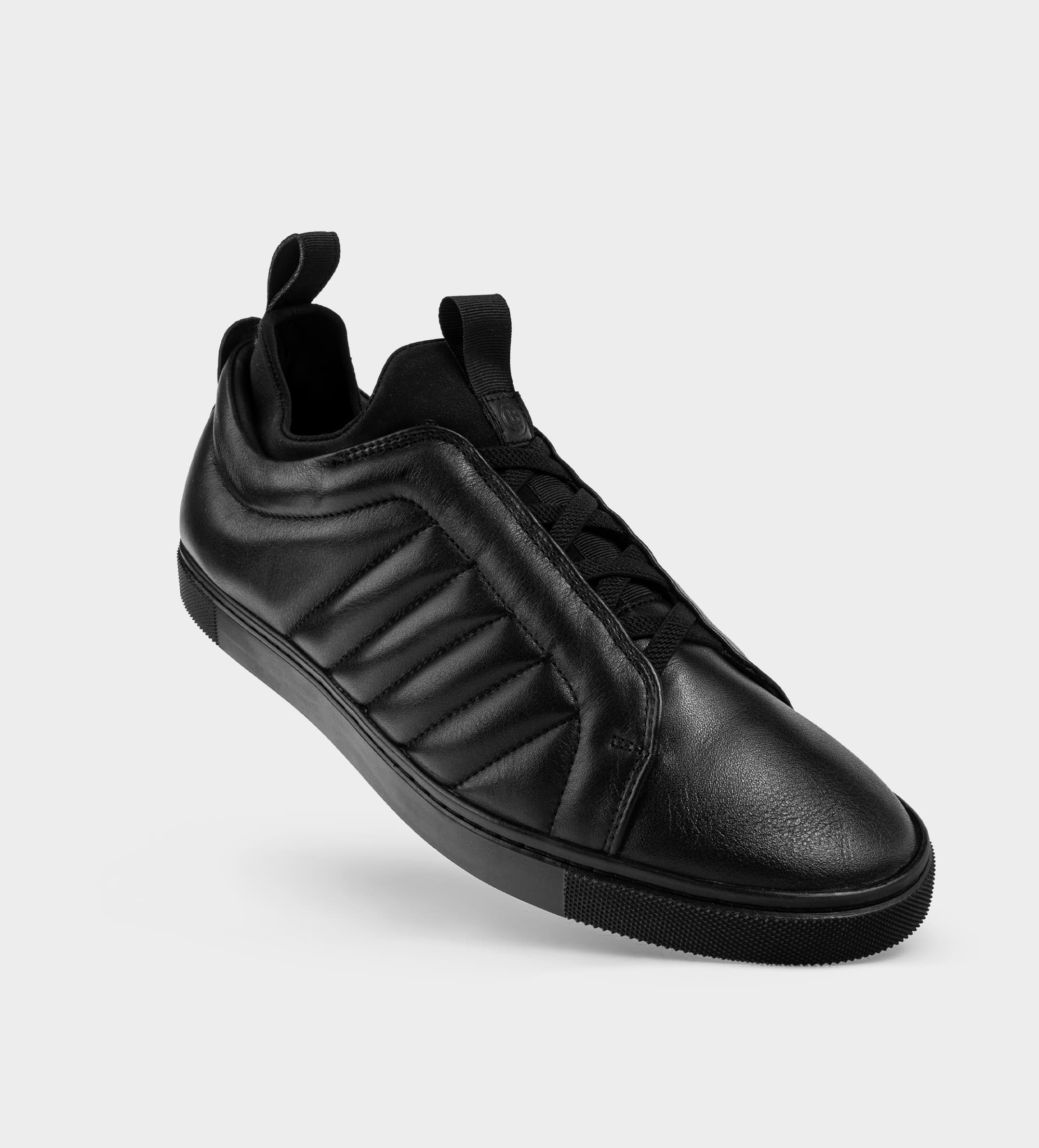 SNEAKER CASUAL CALCETÍN SLIP ON PIEL NEGRO
