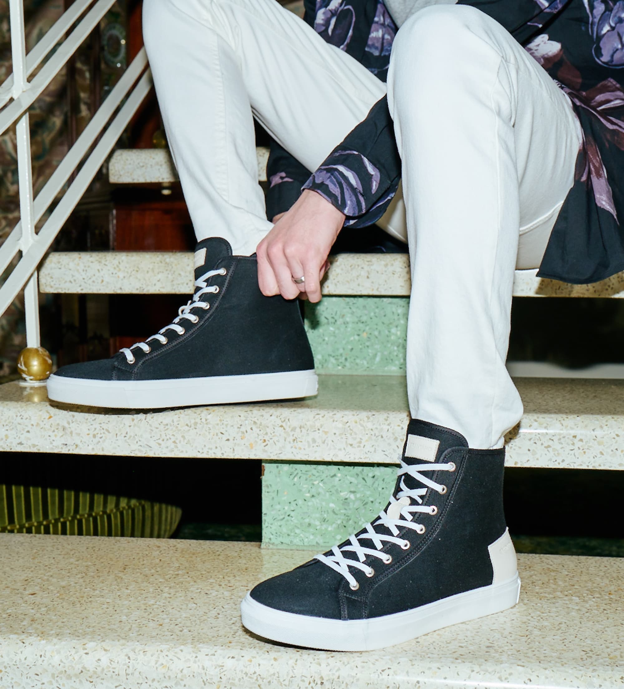 SNEAKERS HIGH TOP TEXTIL NEGRO