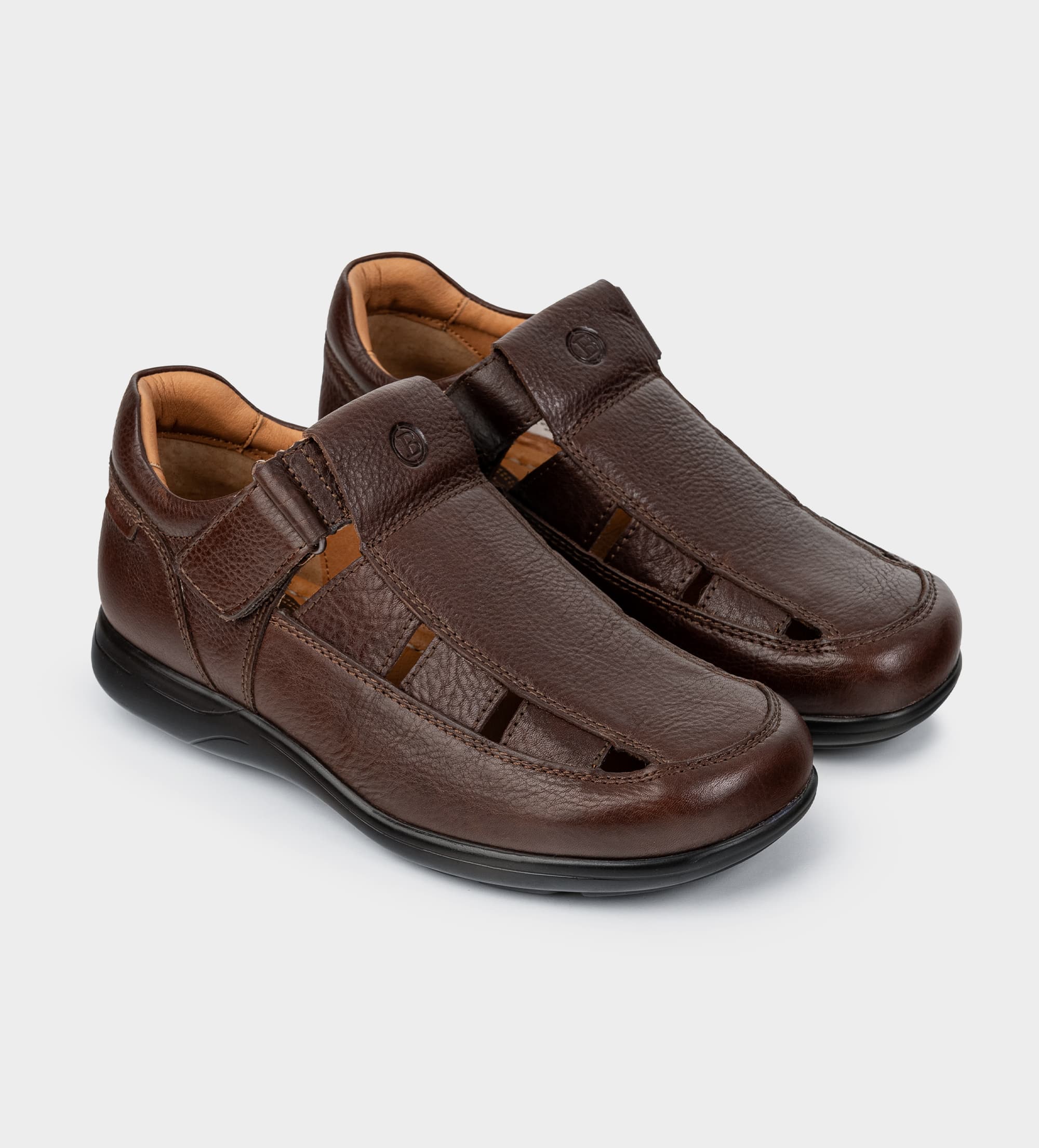 SANDALIA CASUAL PIEL CAFÉ