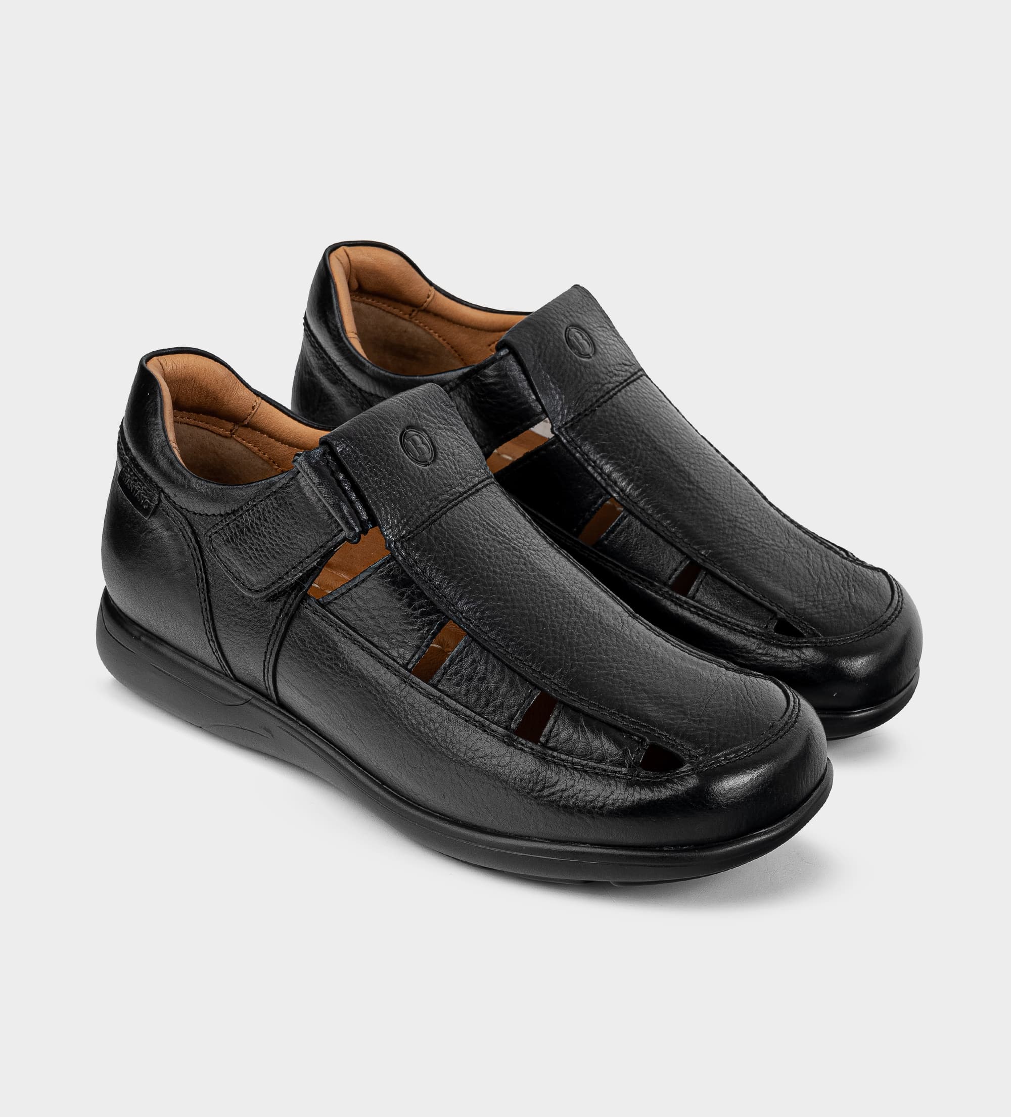 SANDALIA CASUAL PIEL NEGRO