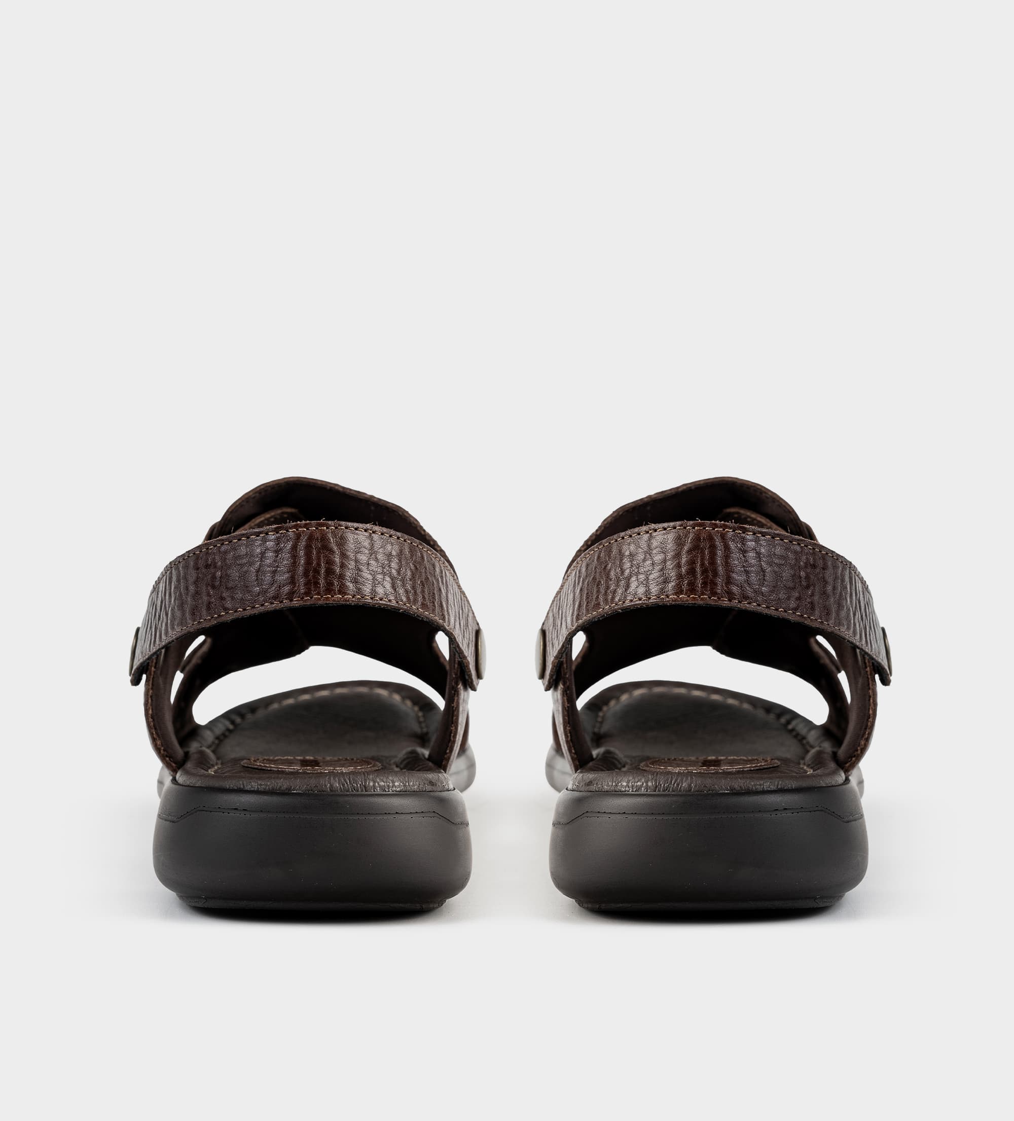 SANDALIA CONFORT AJUSTABLE PIEL CAFÉ