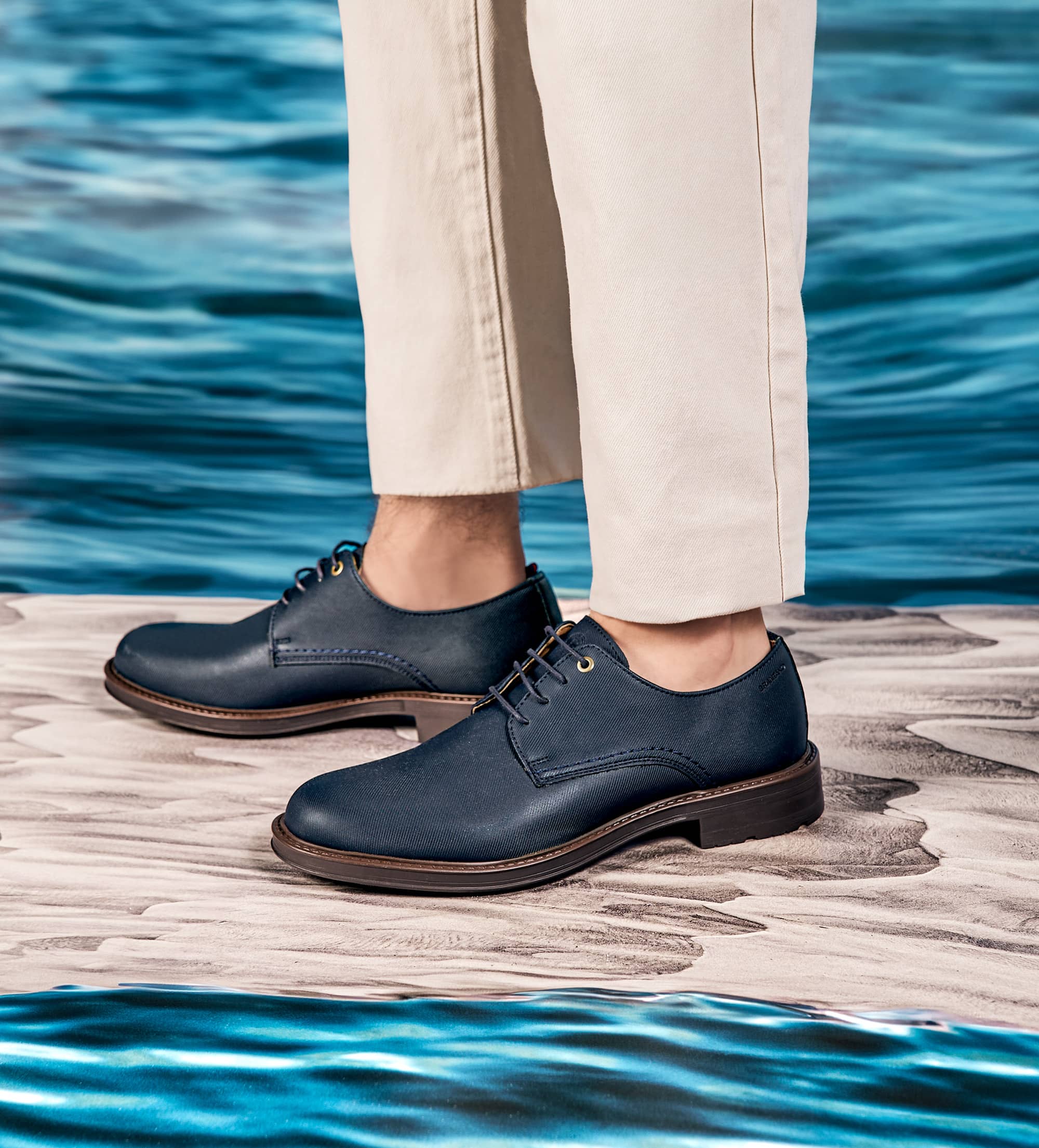 ZAPATO CASUAL DERBY AZUL