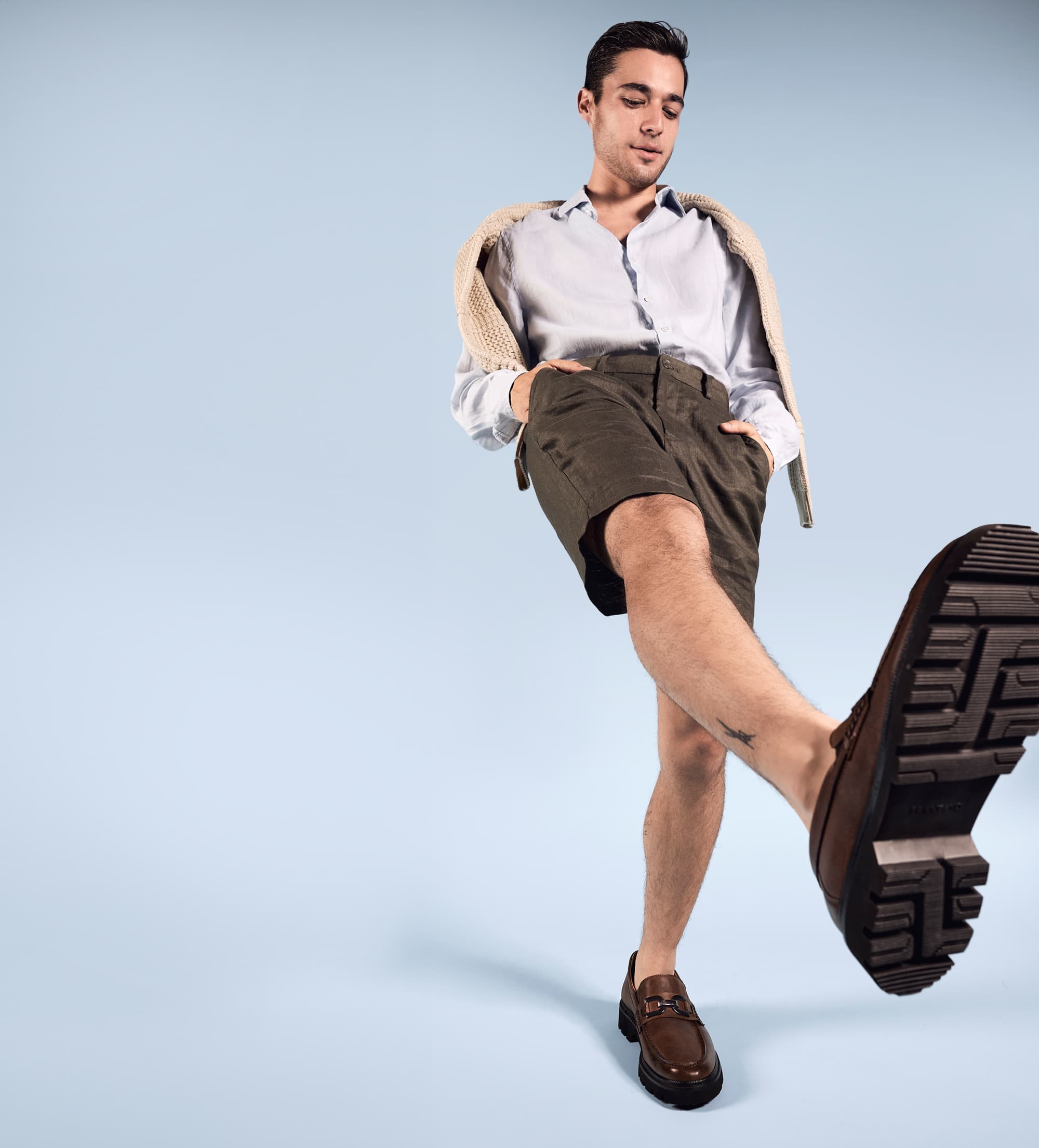 MOCASÍN TRACK HERRAJE PIEL CAFÉ