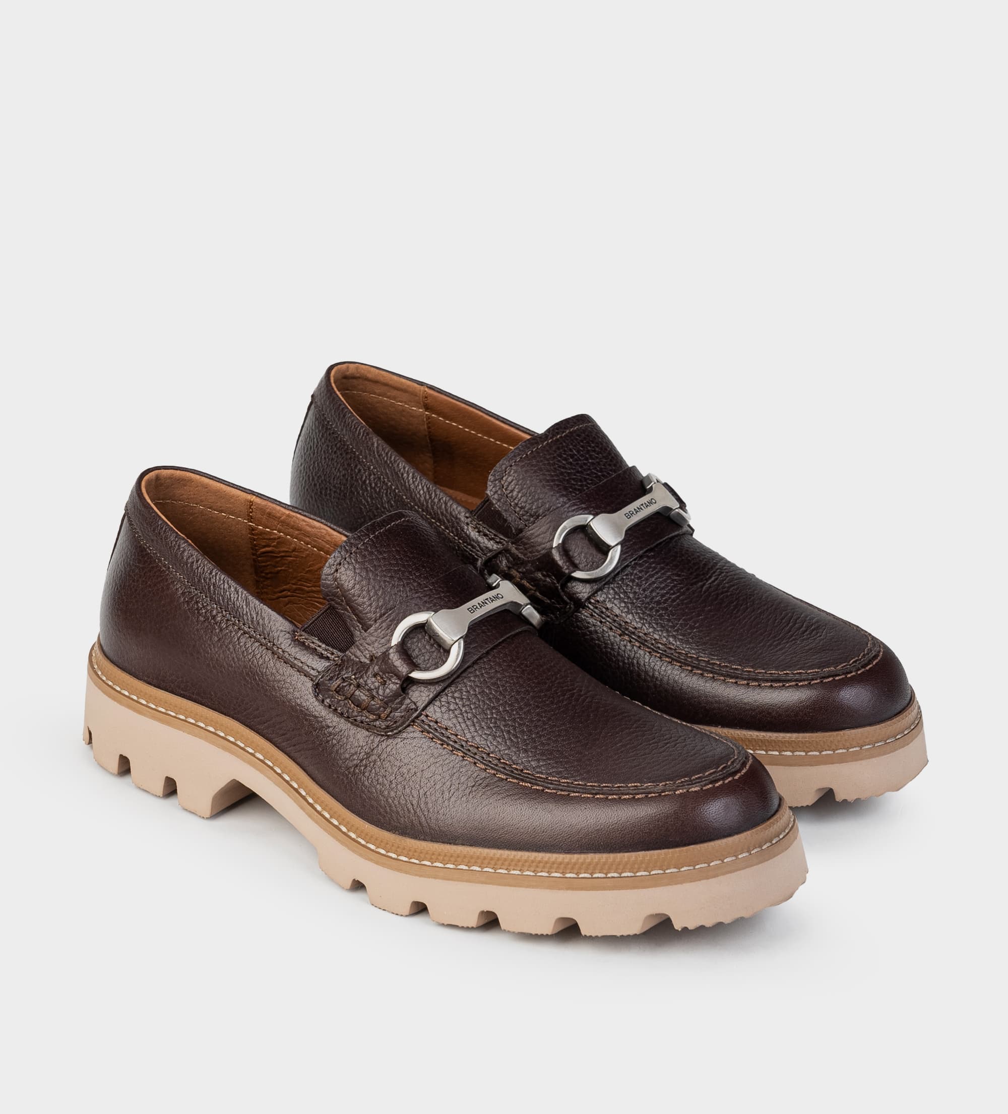 MOCASÍN TRACK PIEL TEXTURA CAFÉ