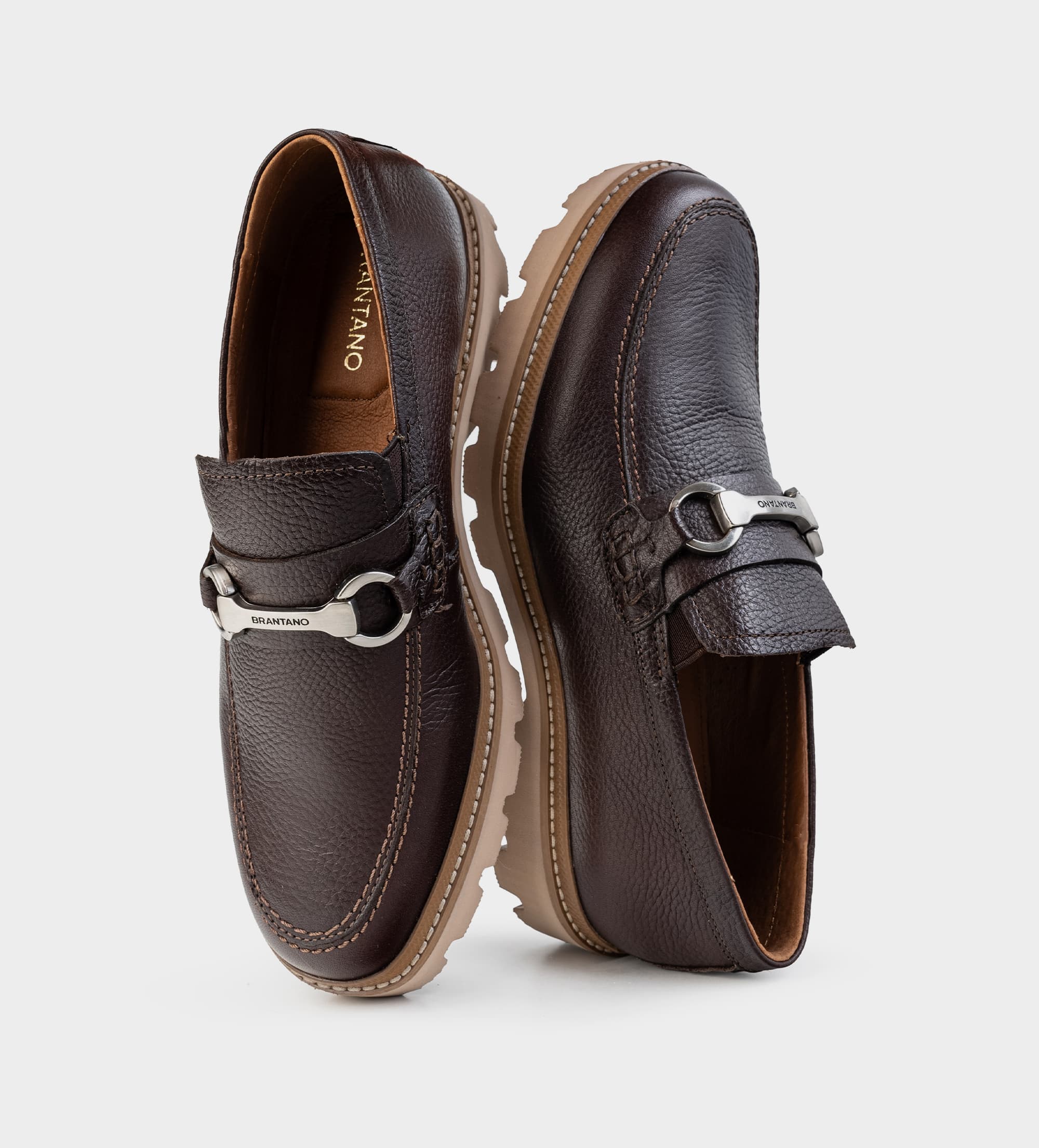 MOCASÍN TRACK PIEL TEXTURA CAFÉ