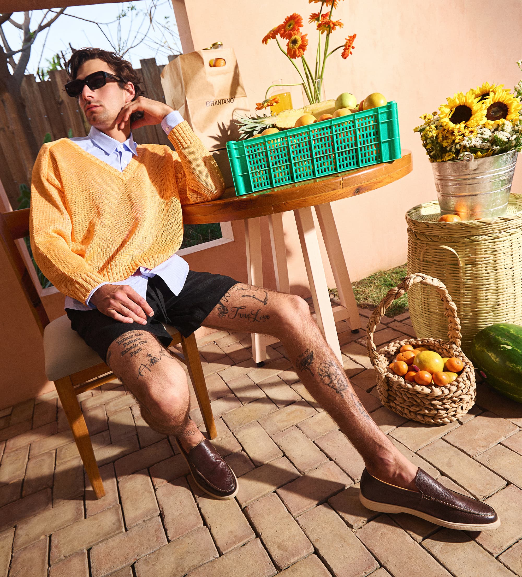 MOCASÍN SLIP ON PIEL CAFÉ