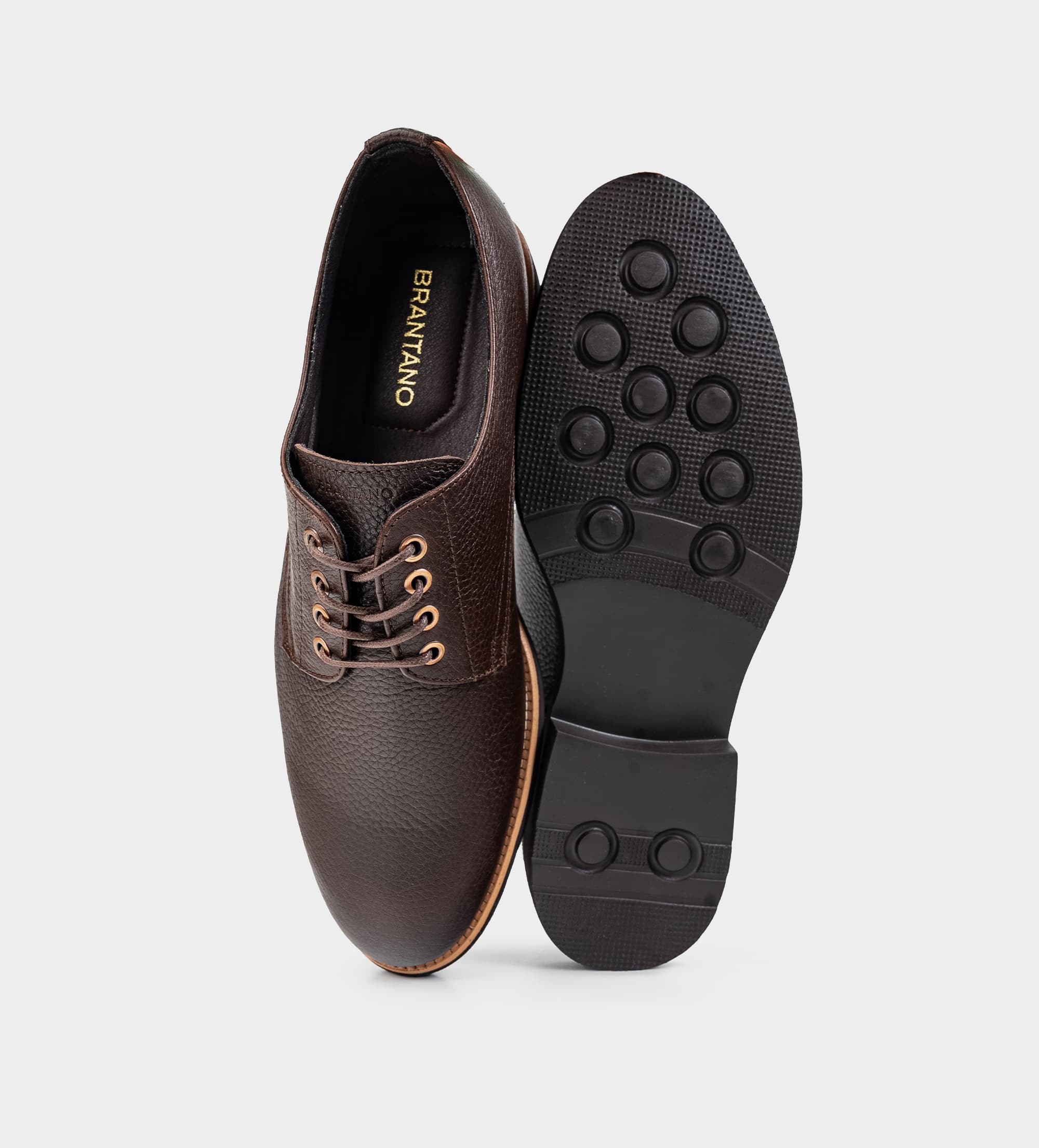 ZAPATO CASUAL SUELA EVA PIEL CAFÉ