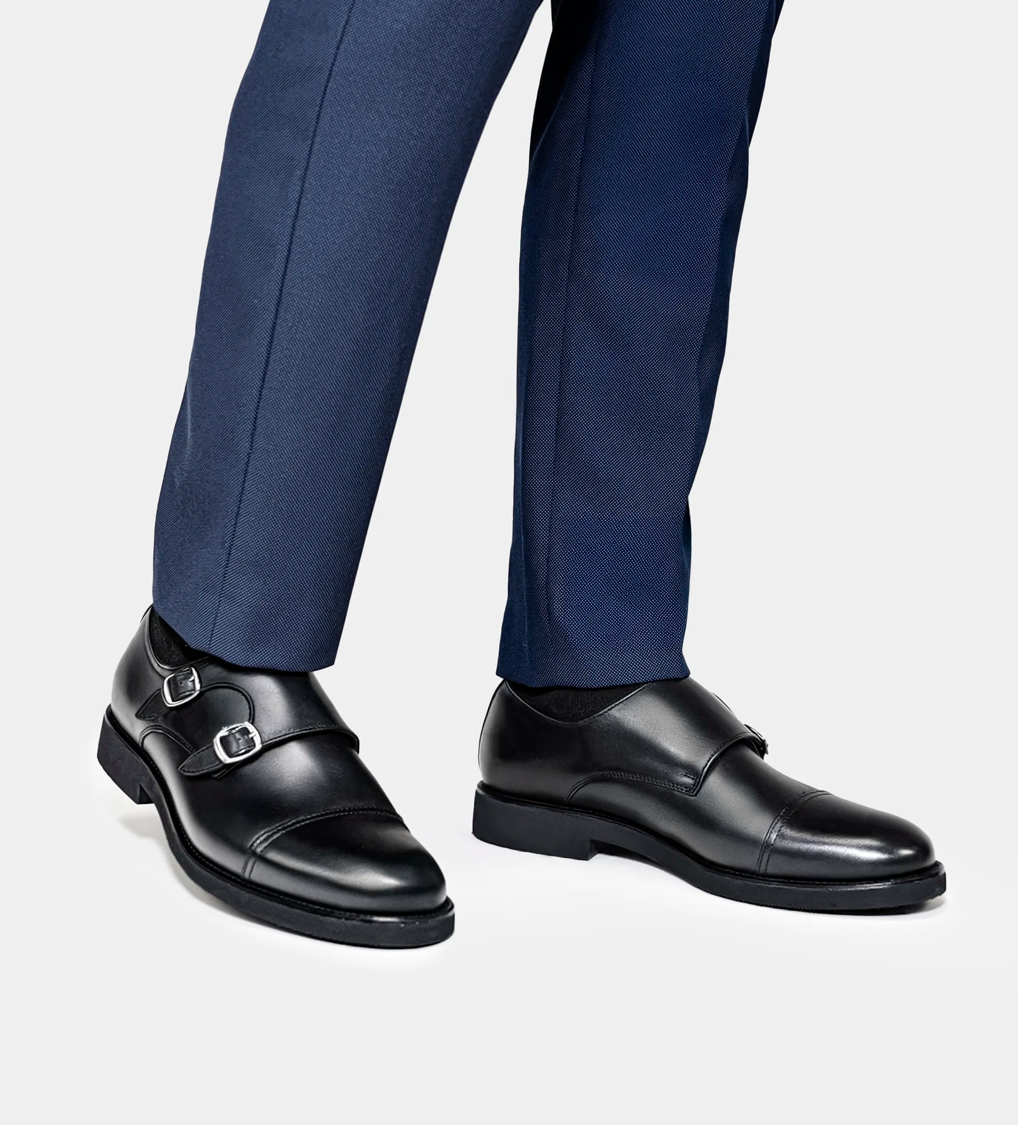 ZAPATO VESTIR MONK ULTRALIGERO PIEL NEGRO