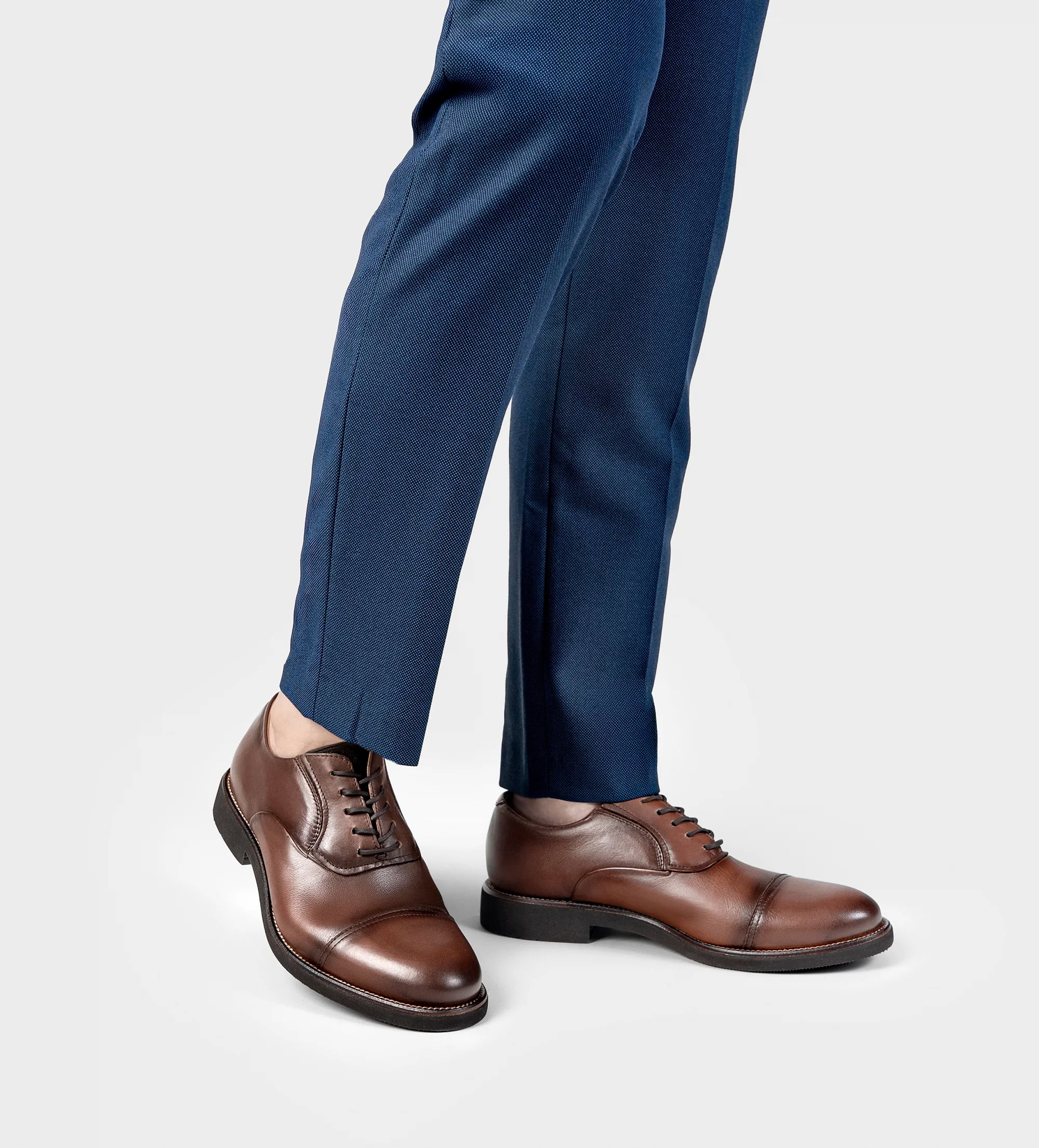 ZAPATO VESTIR SUELA EVA PIEL CAFÉ