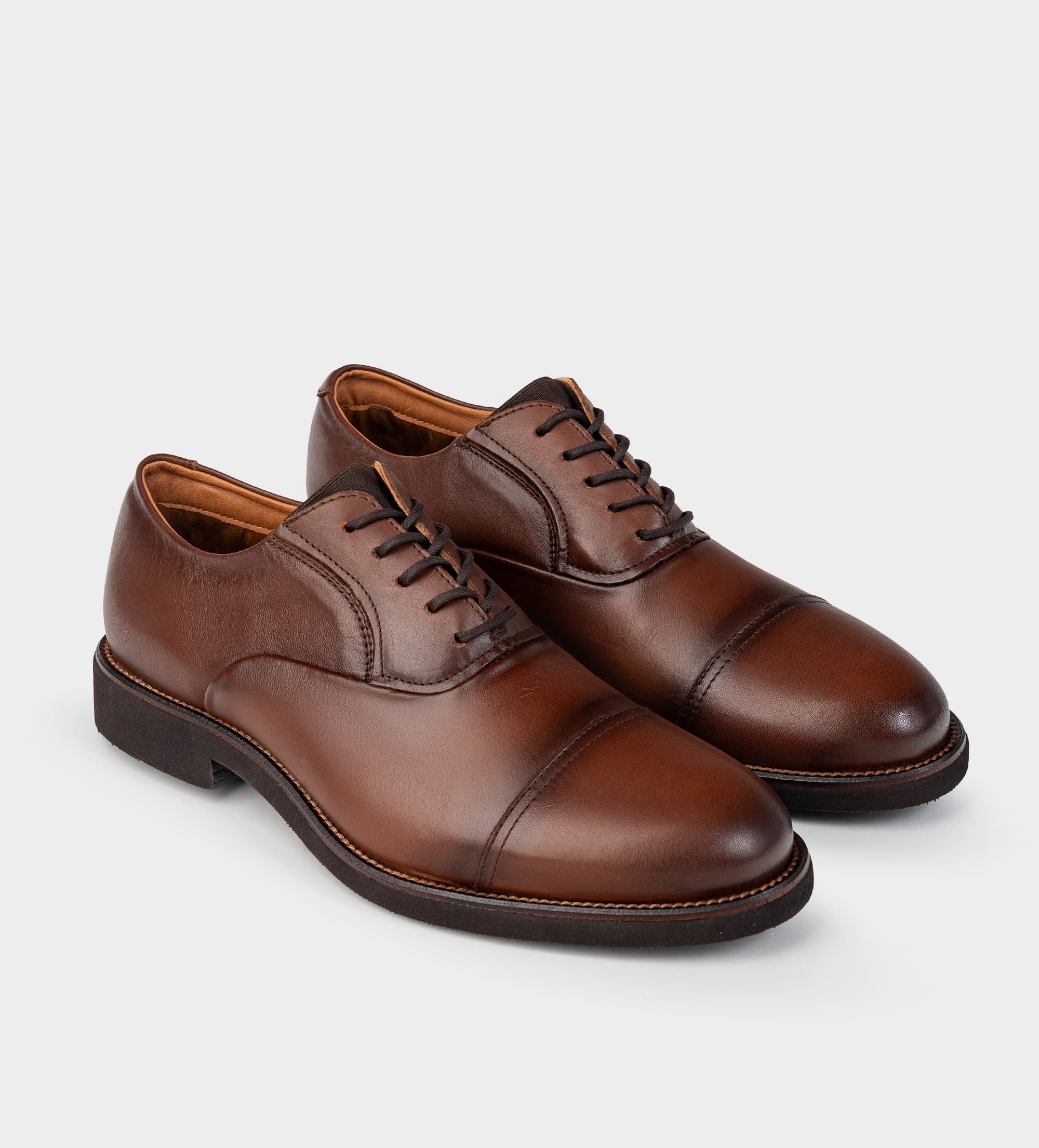 ZAPATO VESTIR SUELA EVA PIEL CAFÉ
