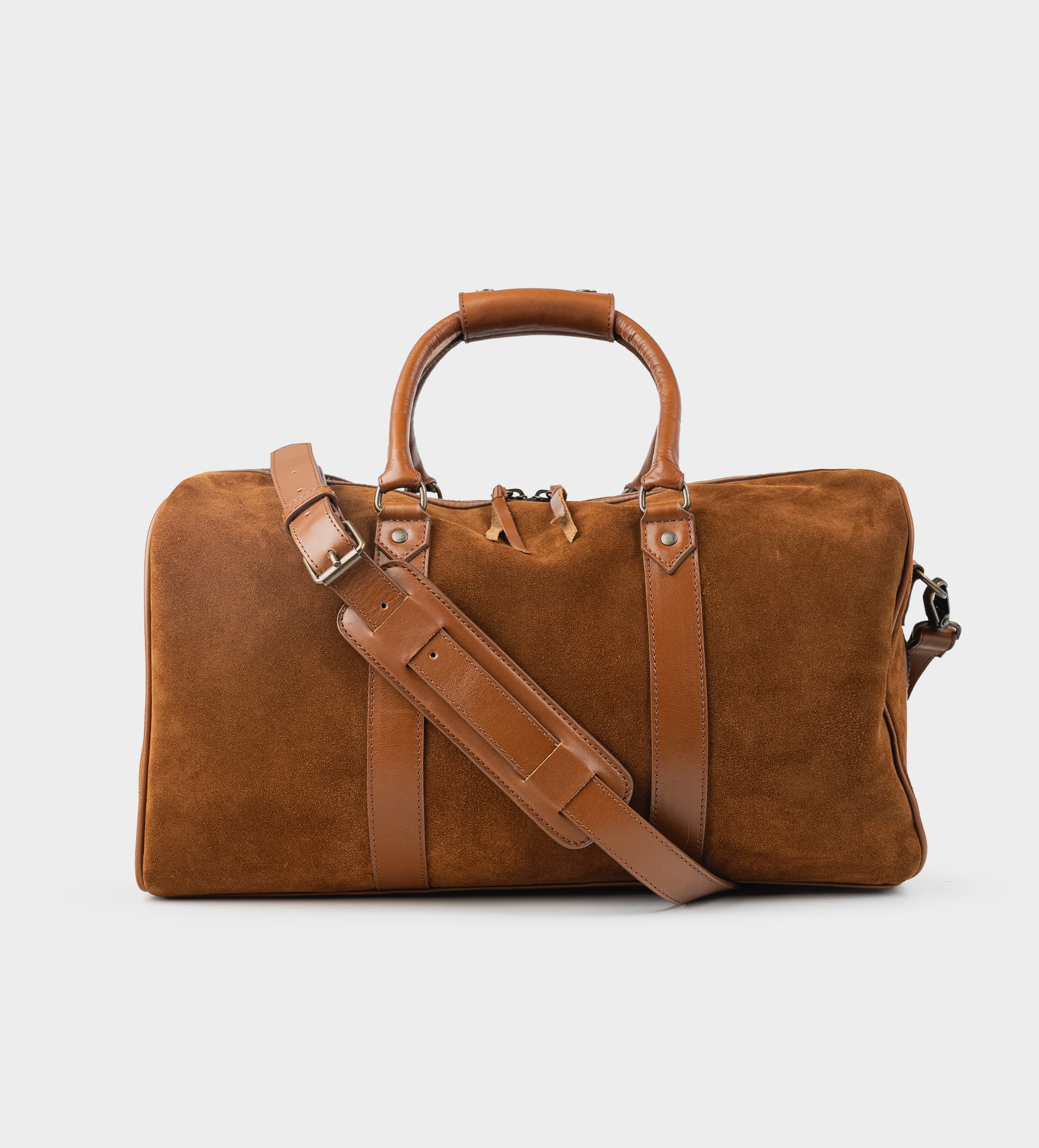 BOLSO DE VIAJE GAMUZA PIEL MIEL – - Main Image