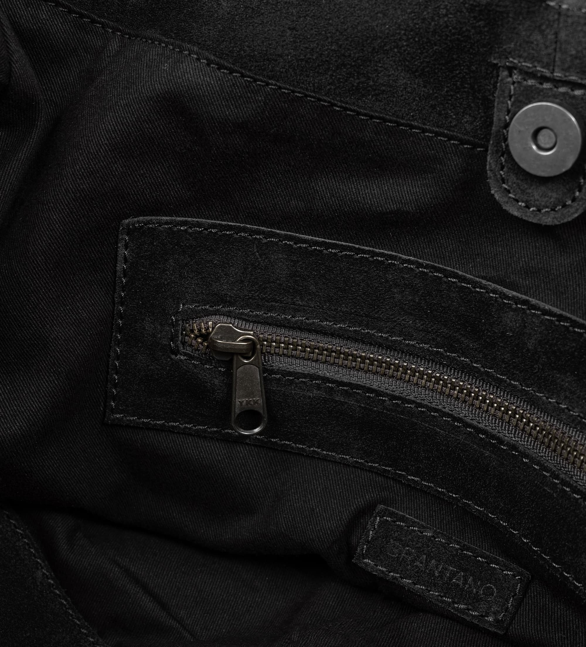 BOLSO HOBO PIEL GAMUZA NEGRO