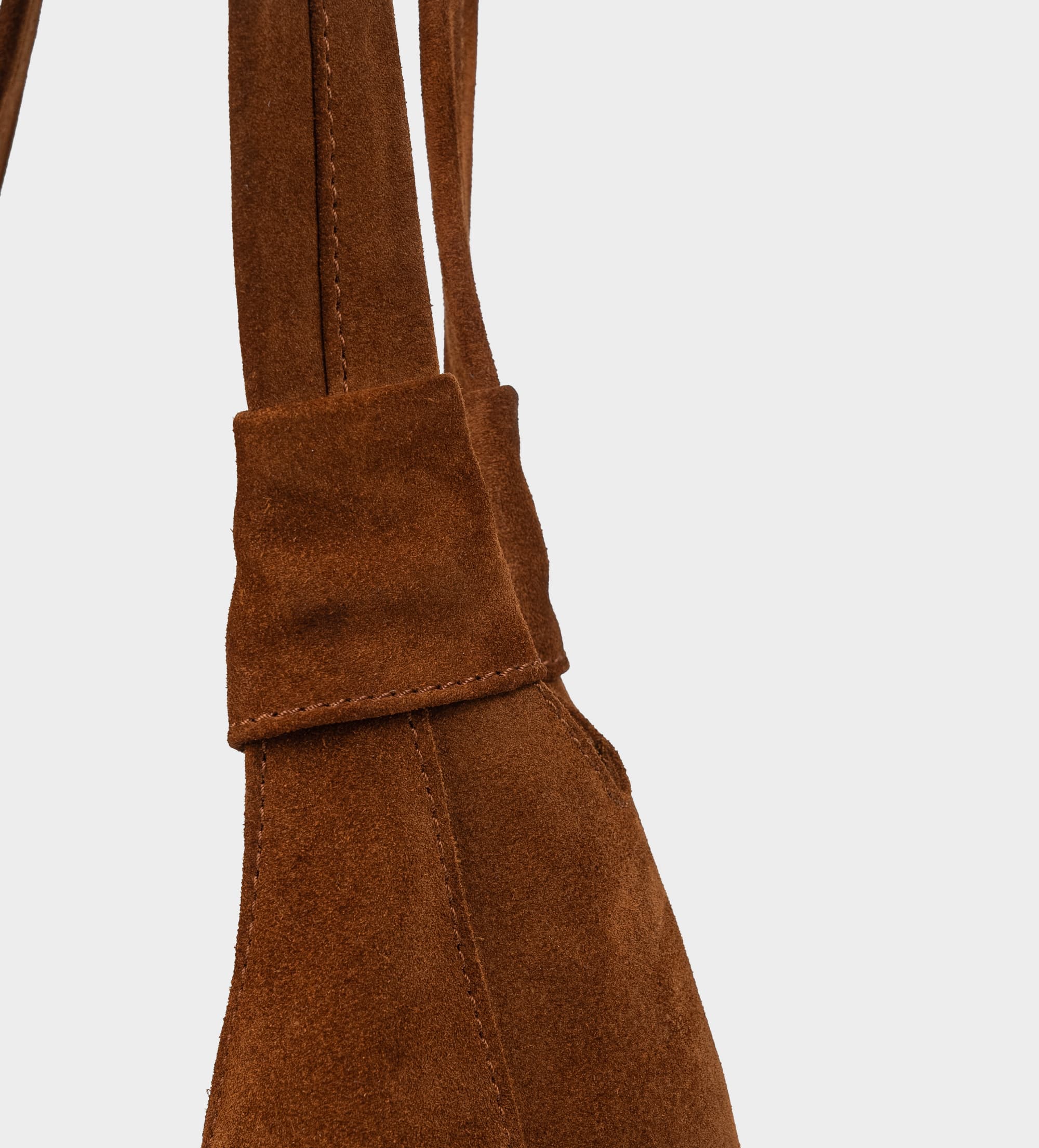 BOLSO HOBO PIEL GAMUZA CAFÉ
