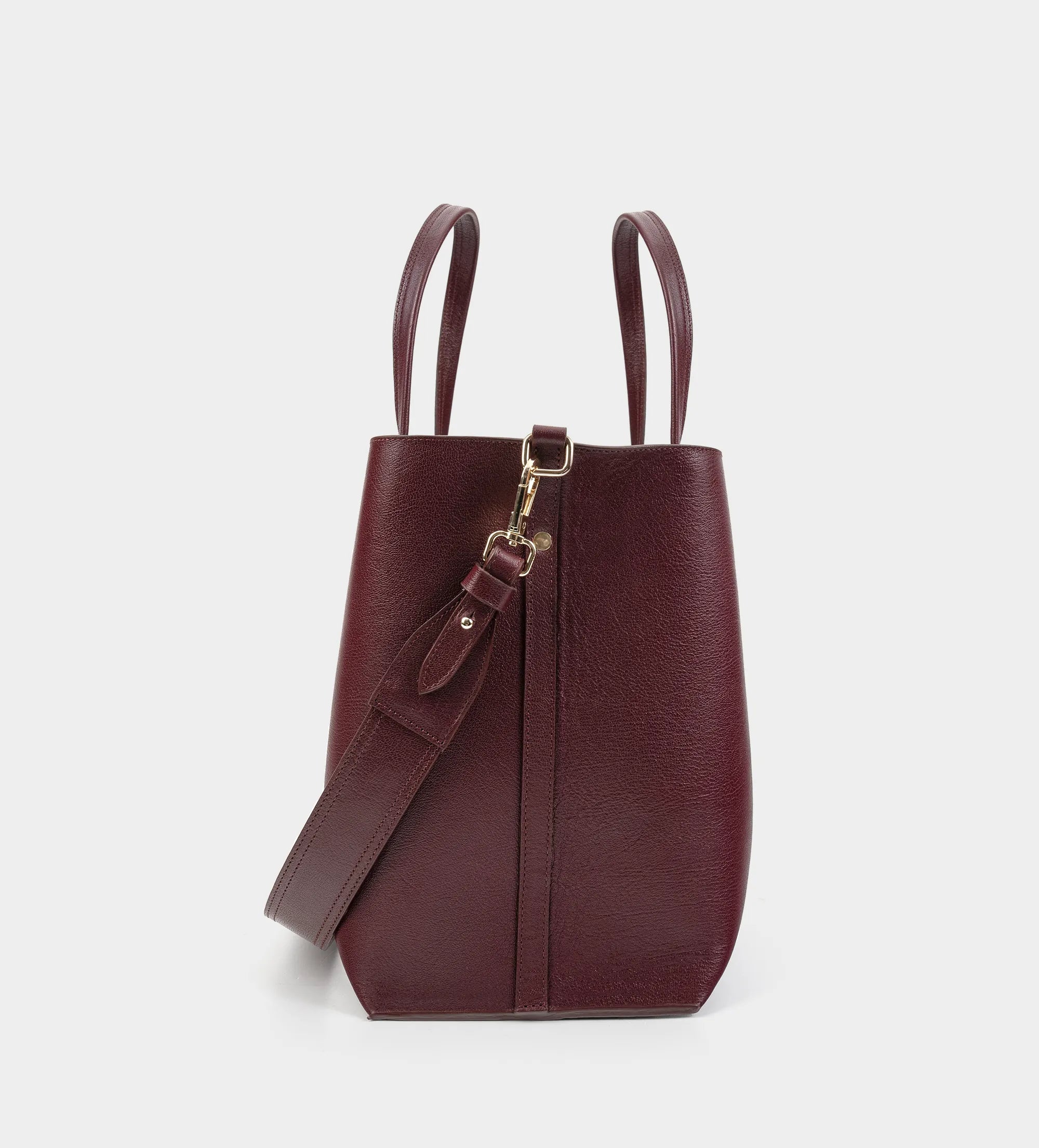 TOTE BAG PIEL VINO