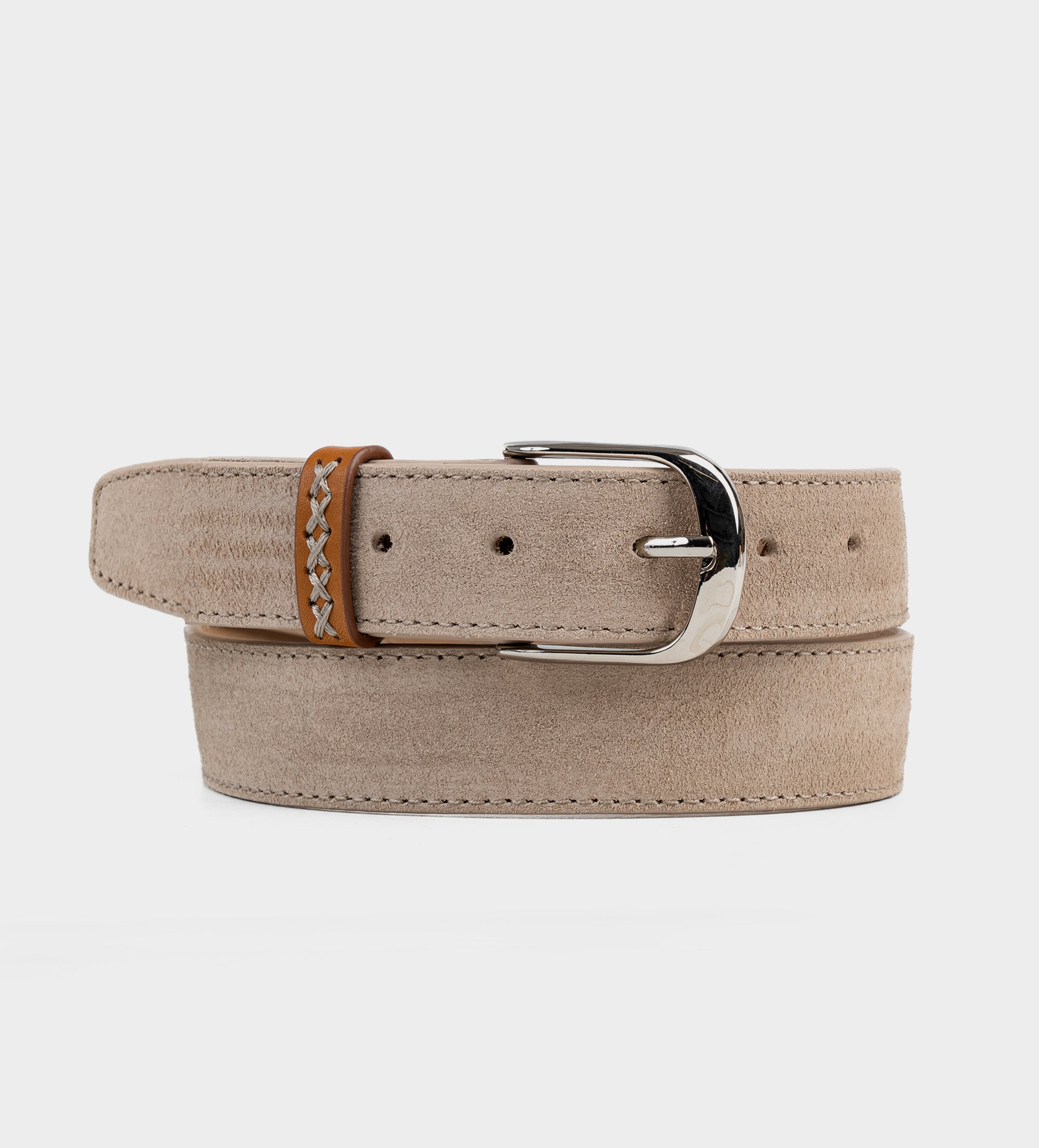 CINTURON GAMUZA PIEL BEIGE