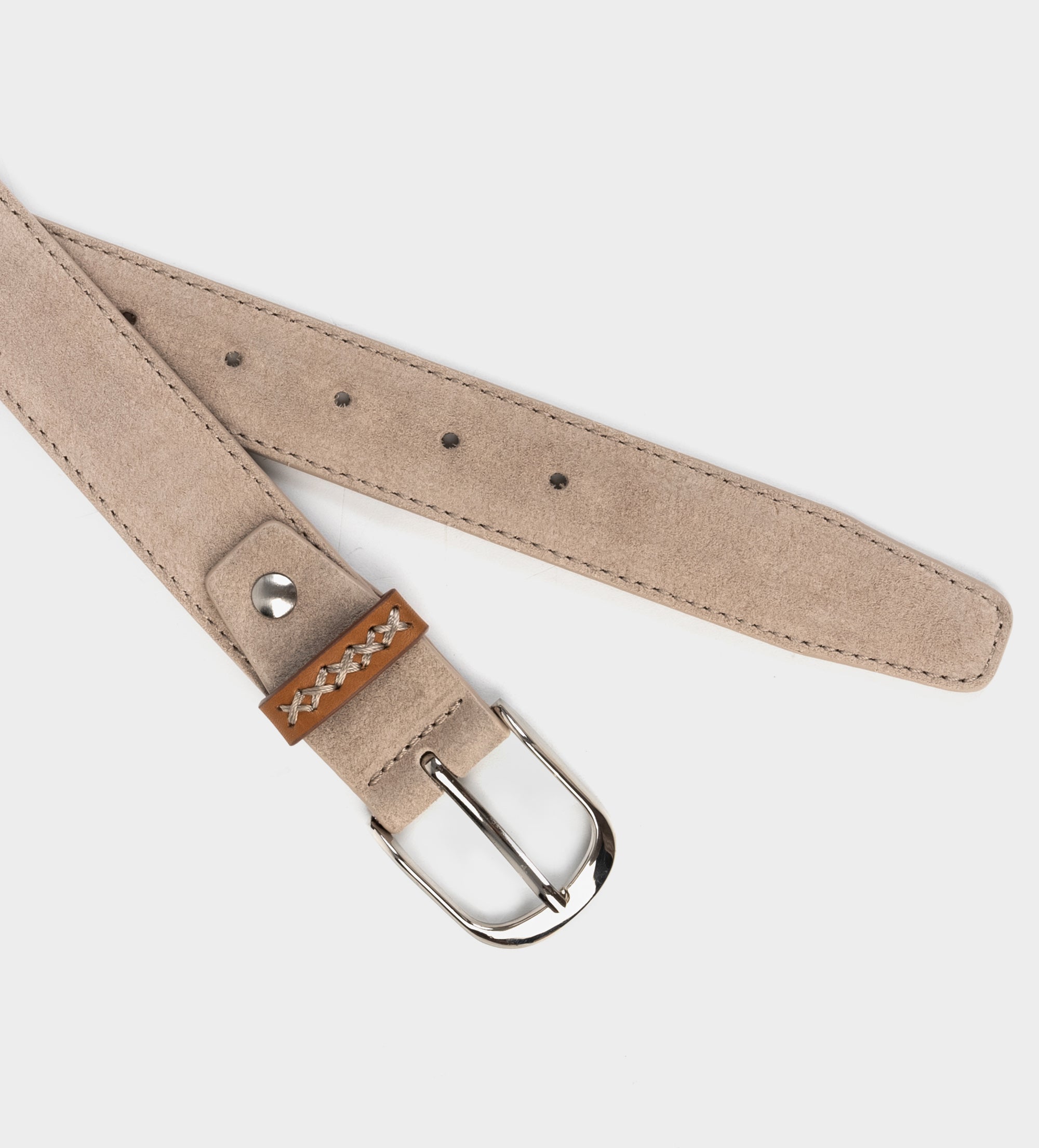 CINTURON GAMUZA PIEL BEIGE