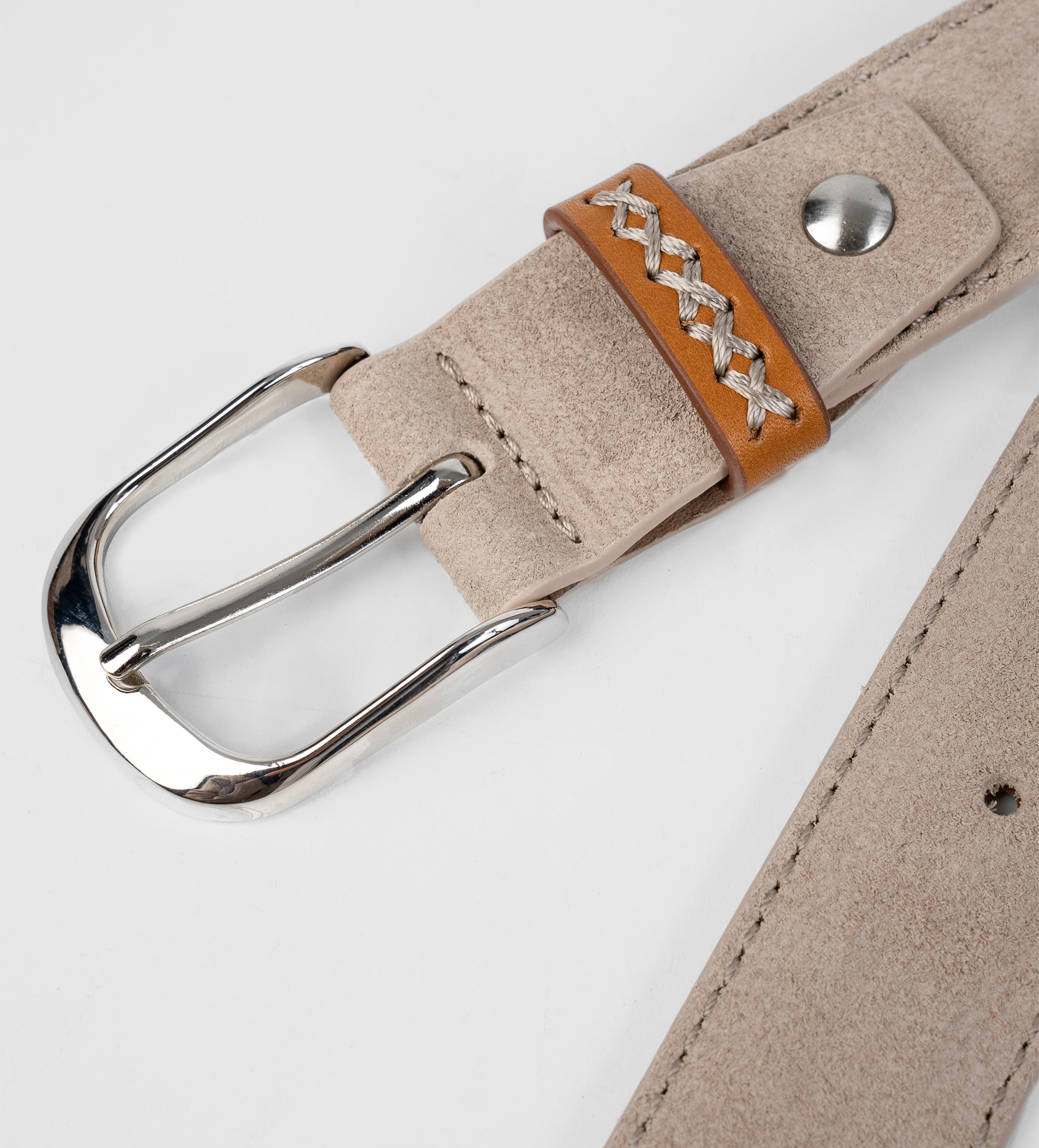 CINTURON GAMUZA PIEL BEIGE