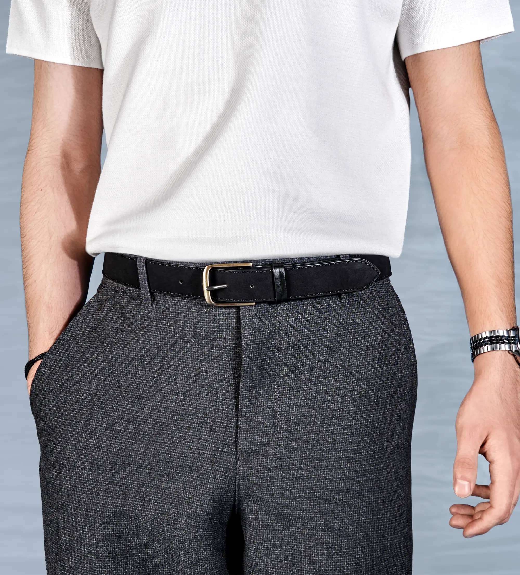 CINTURÓN HERRAJE VINTAGE NEGRO