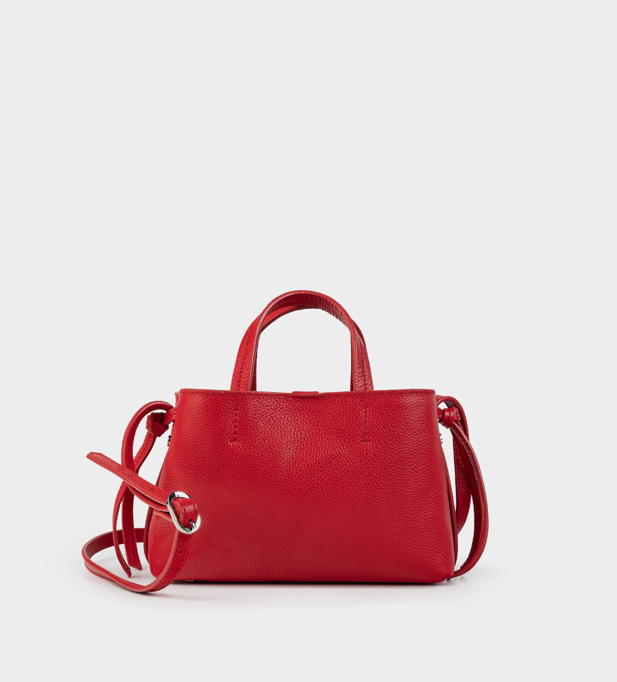 MINI TOTE / CROSSBODY BAG PIEL ROJO