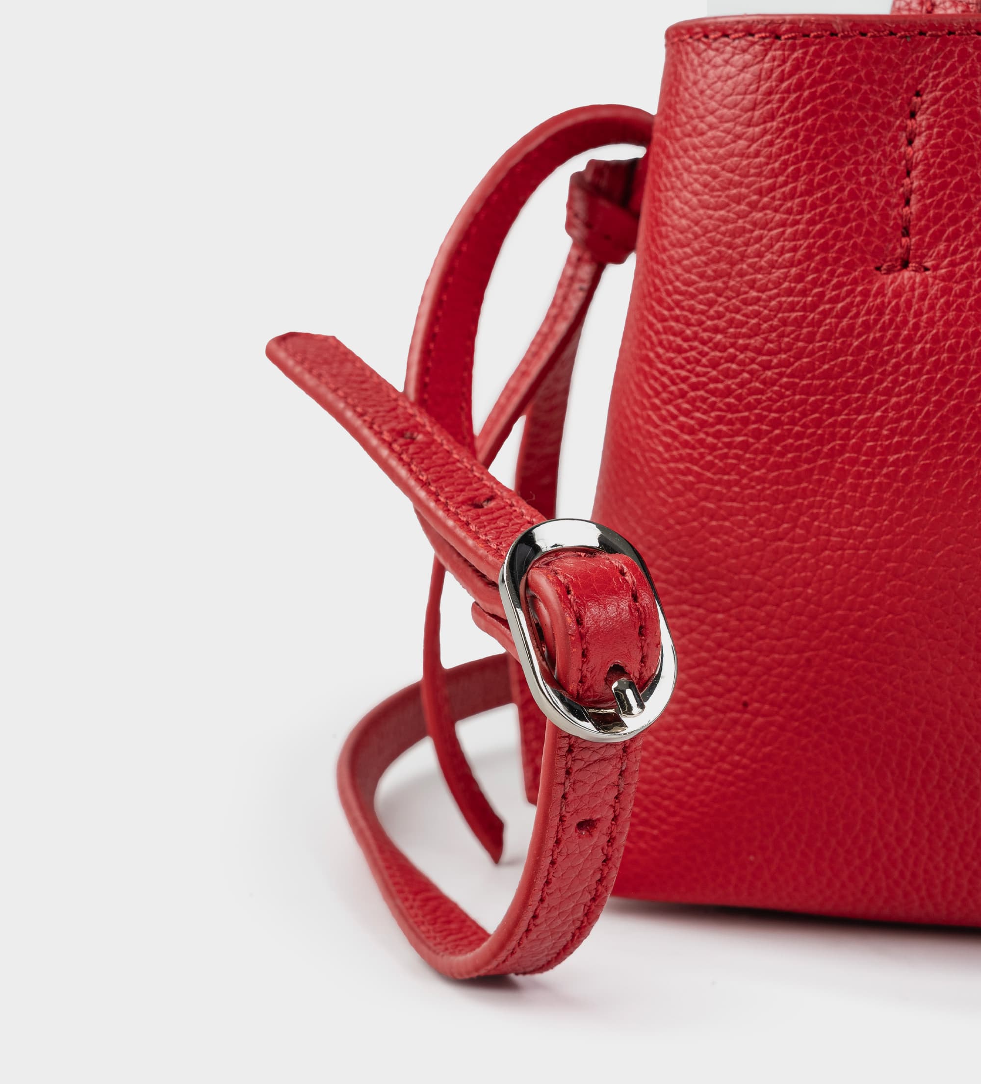MINI TOTE / CROSSBODY BAG PIEL ROJO