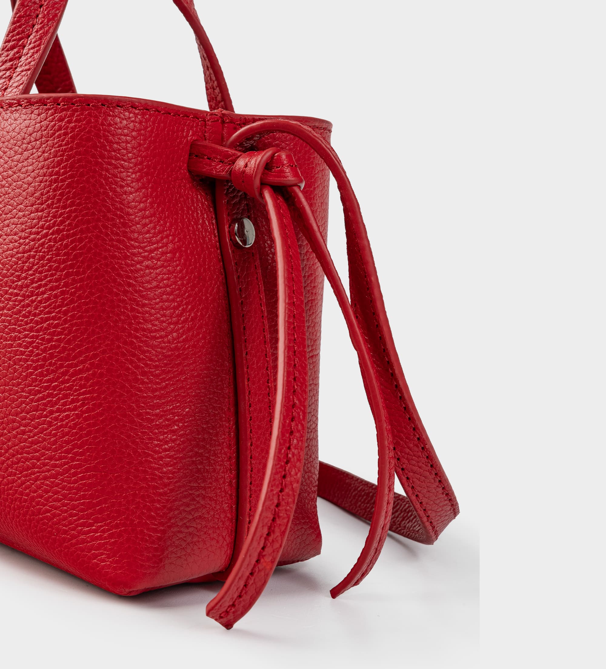MINI TOTE / CROSSBODY BAG PIEL ROJO