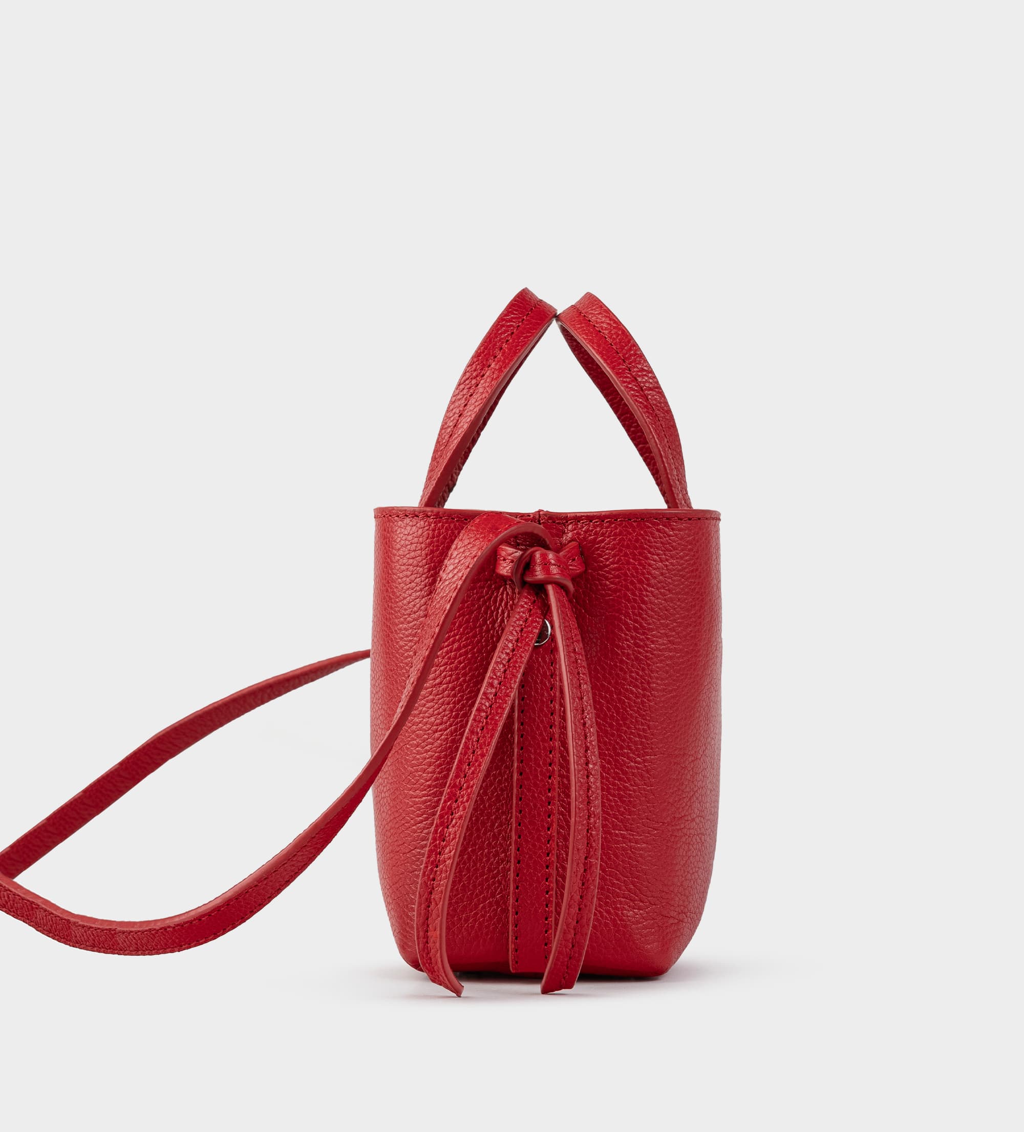 MINI TOTE / CROSSBODY BAG PIEL ROJO